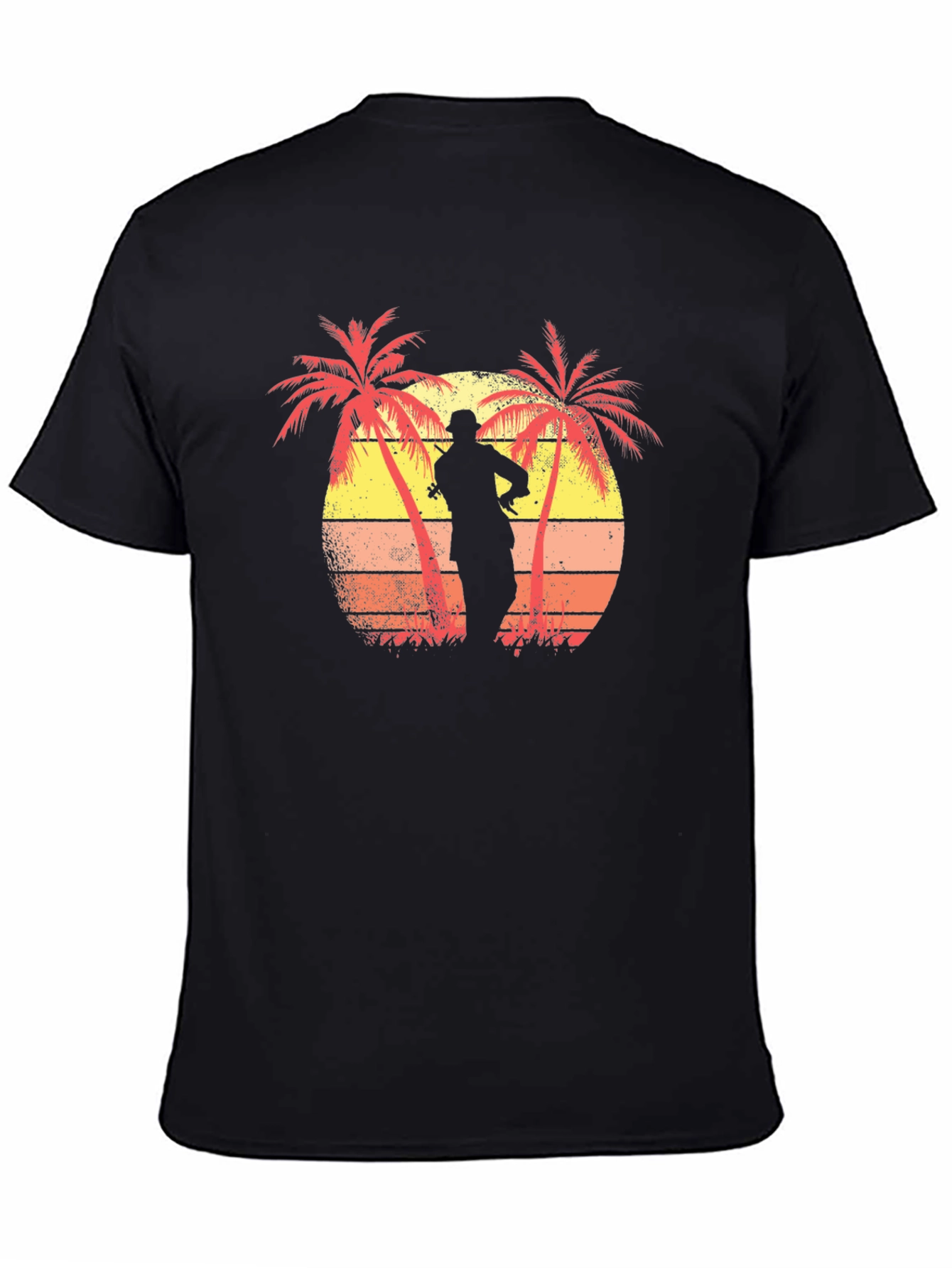 Sunset Palm Tree Silhouette Graphic Tee