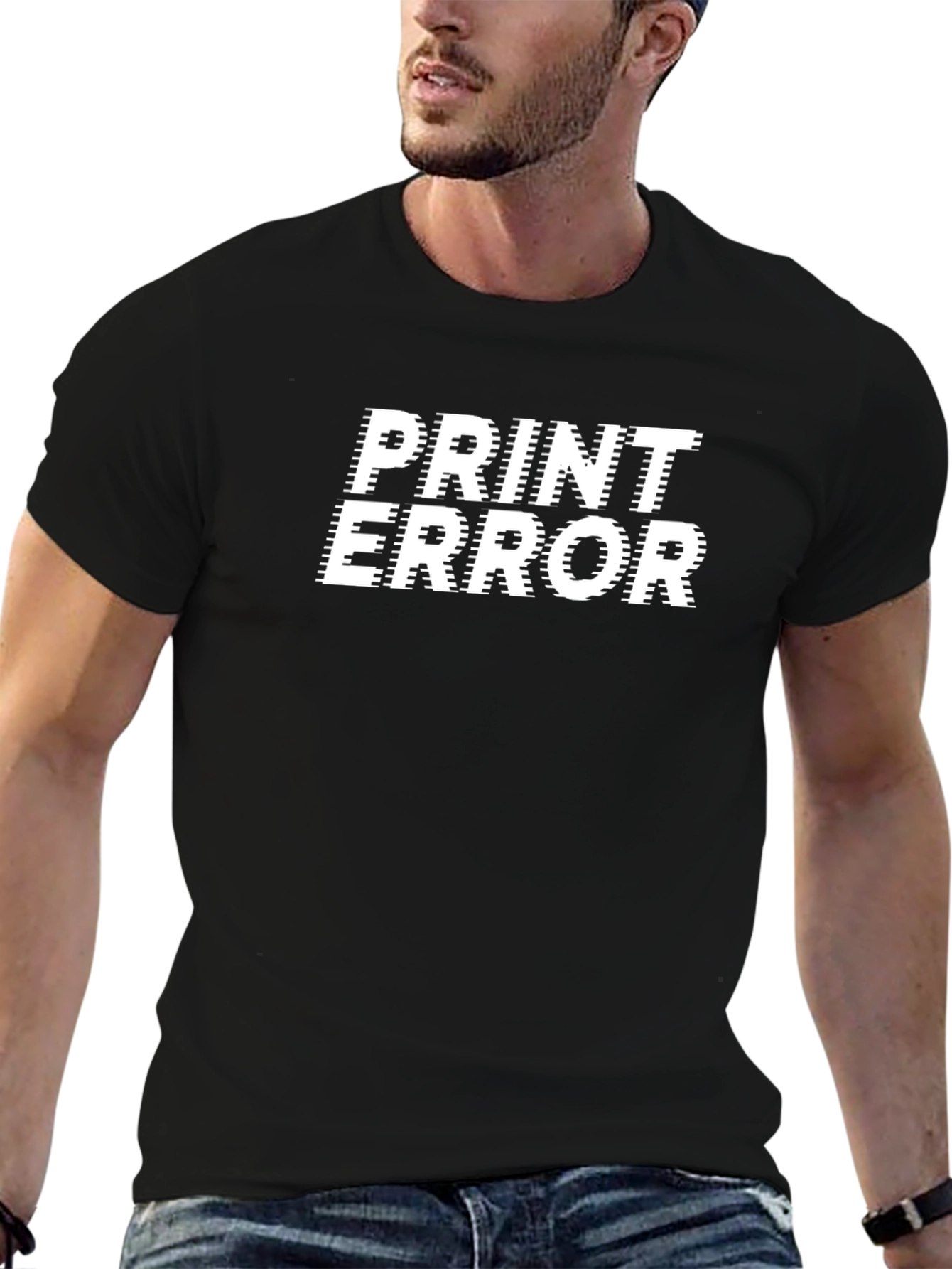 Print Error Graphic Tee - Bold Streetwear Style