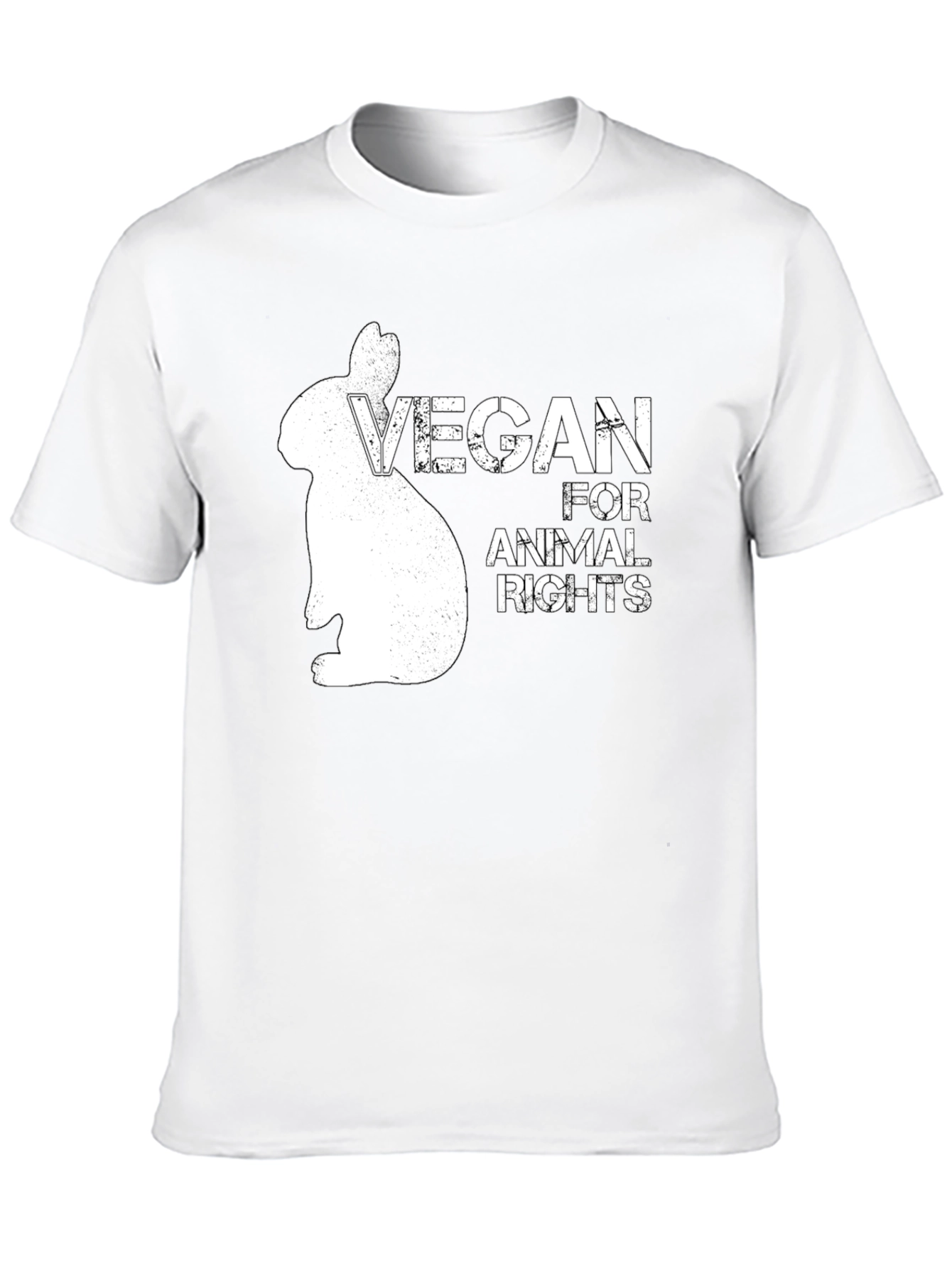 Vegan for Animal Rights Graphic T-Shirt - Black