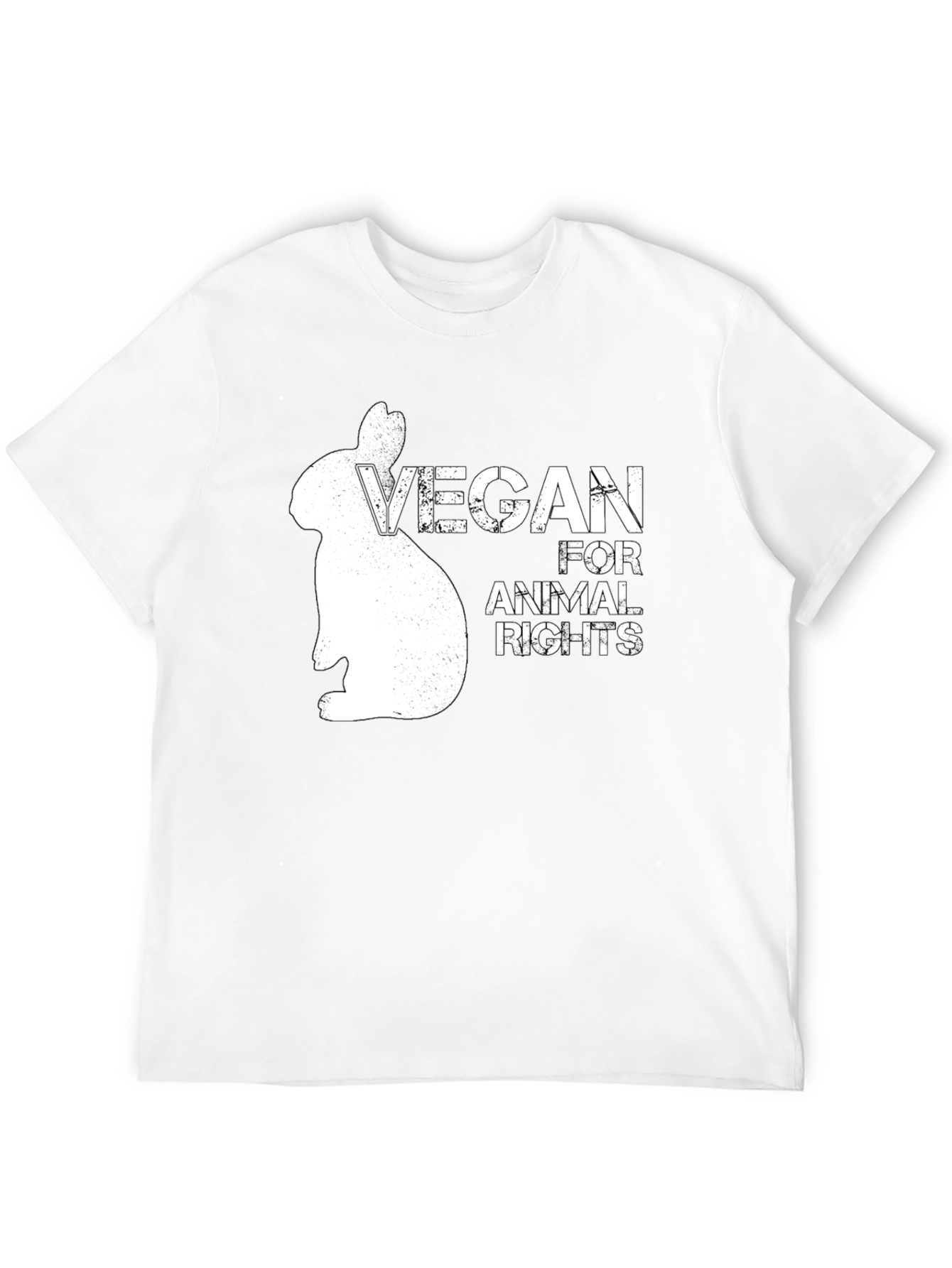 Vegan for Animal Rights Graphic T-Shirt - Black