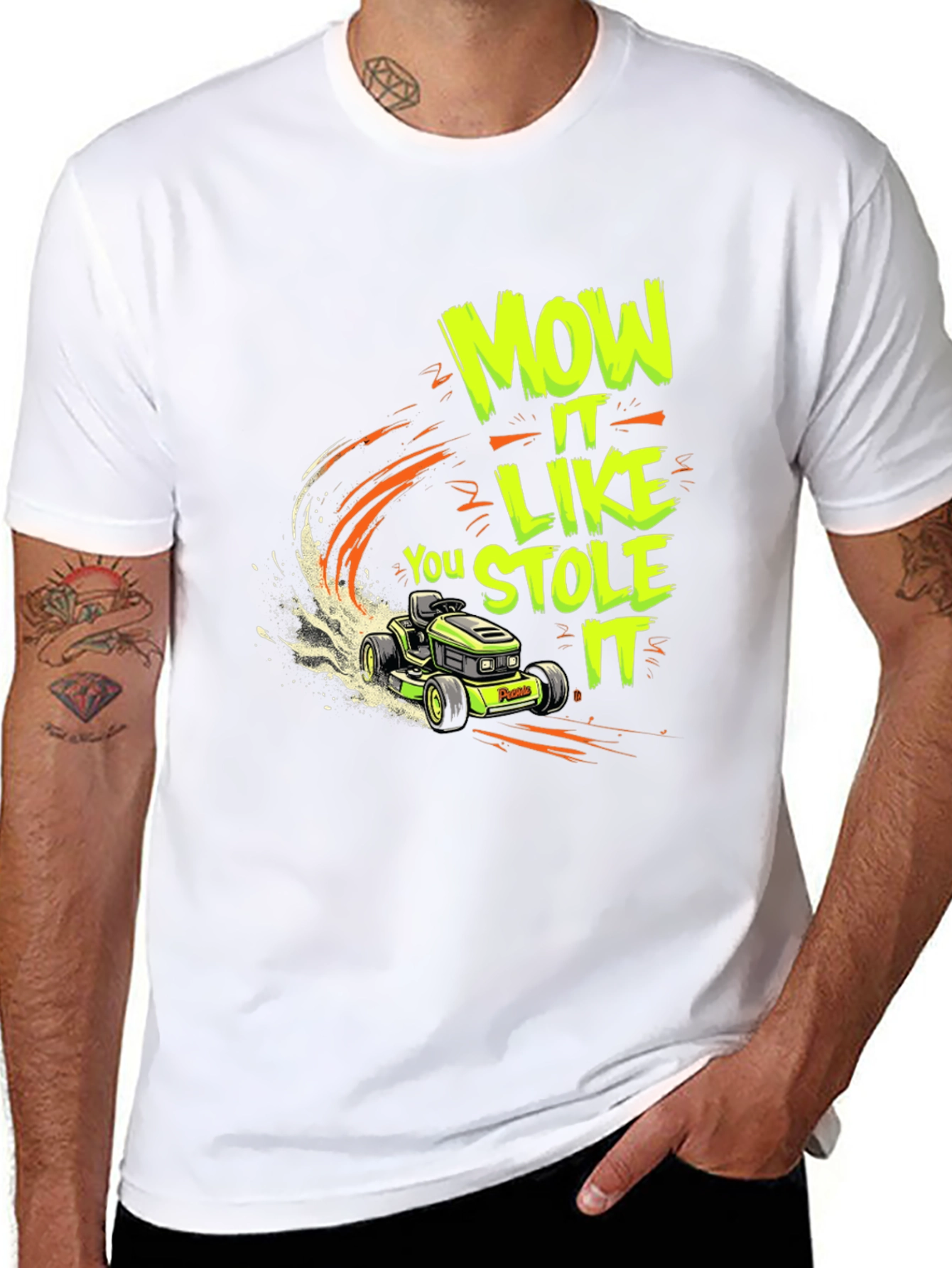 Mow It Like You Stole It Black T-Shirt