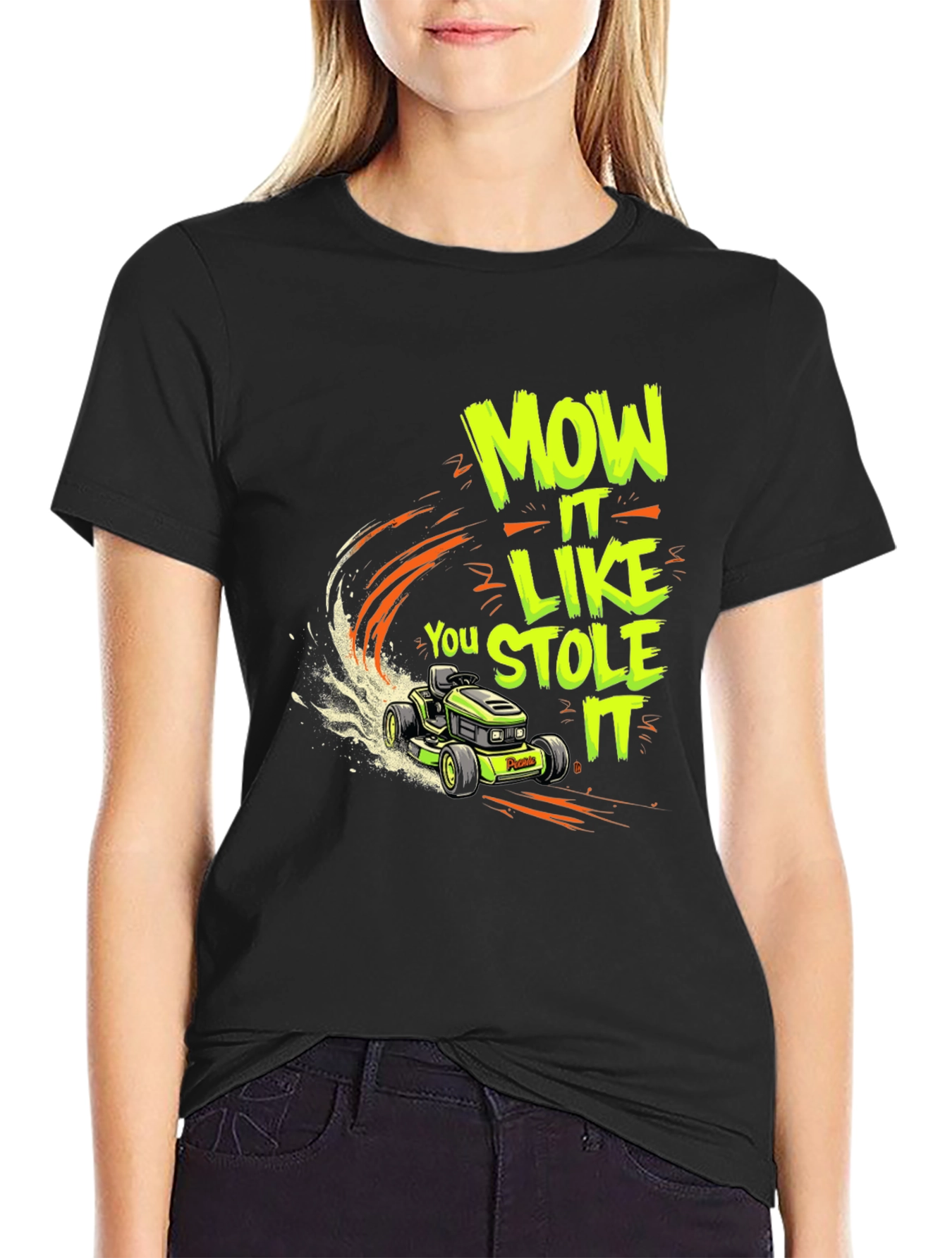 Mow It Like You Stole It Black T-Shirt