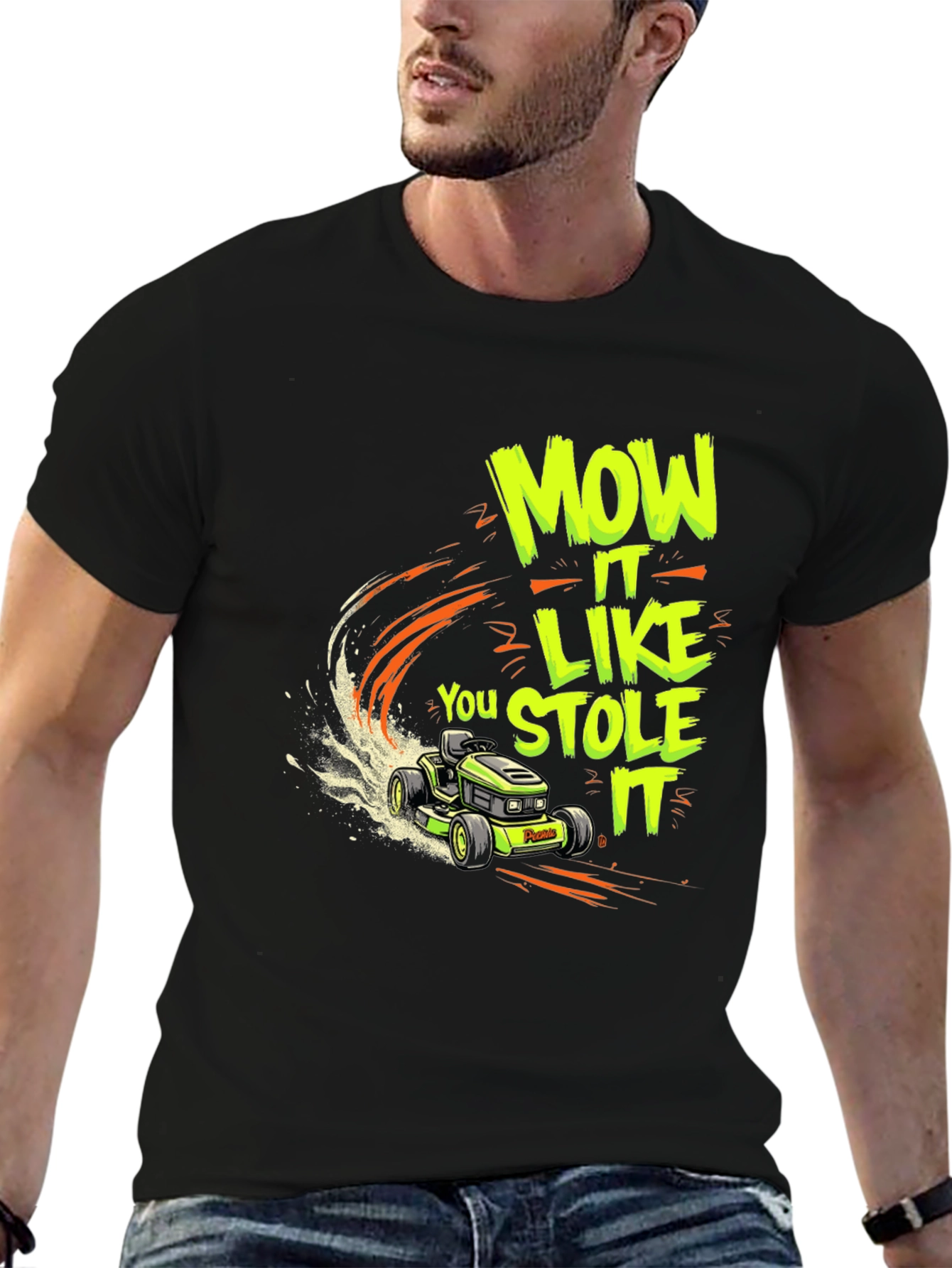 Mow It Like You Stole It Black T-Shirt
