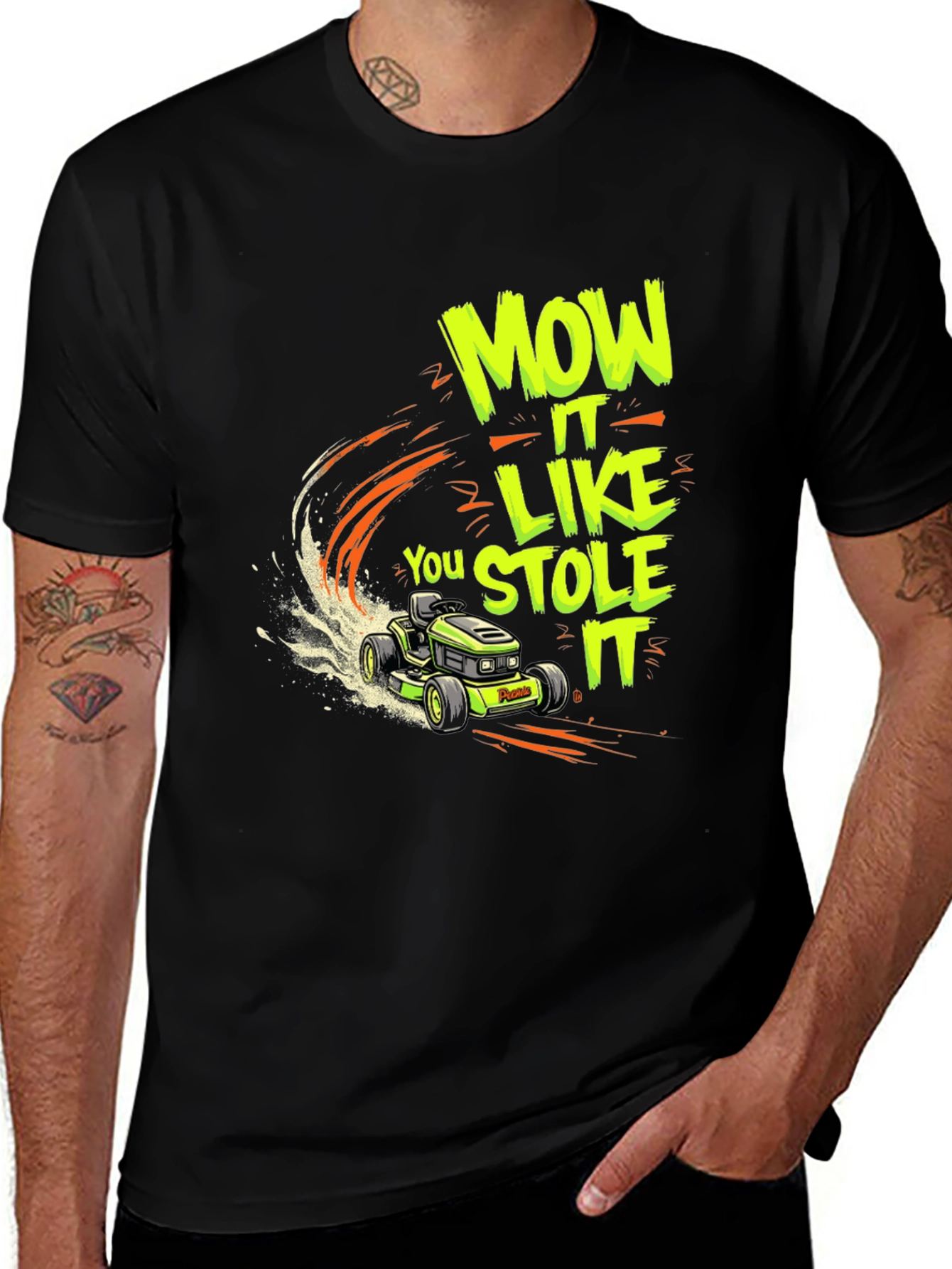 Mow It Like You Stole It Black T-Shirt