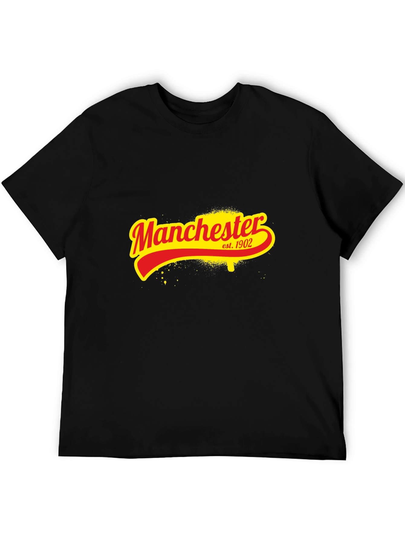Manchester Est. 1902 Black Graphic T-Shirt