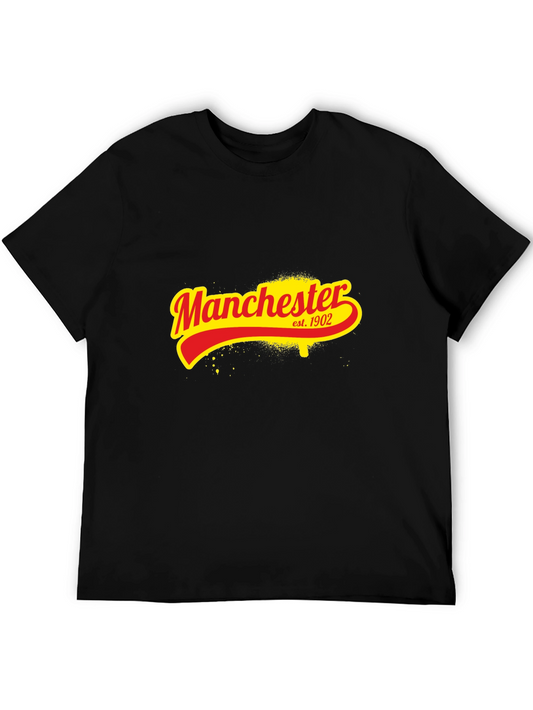 Manchester Est. 1902 Black Graphic T-Shirt