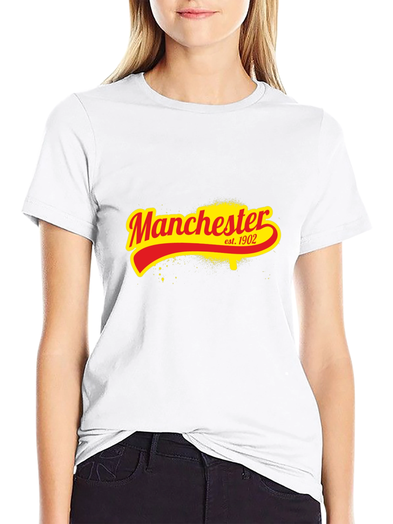 Manchester Est. 1902 Black Graphic T-Shirt