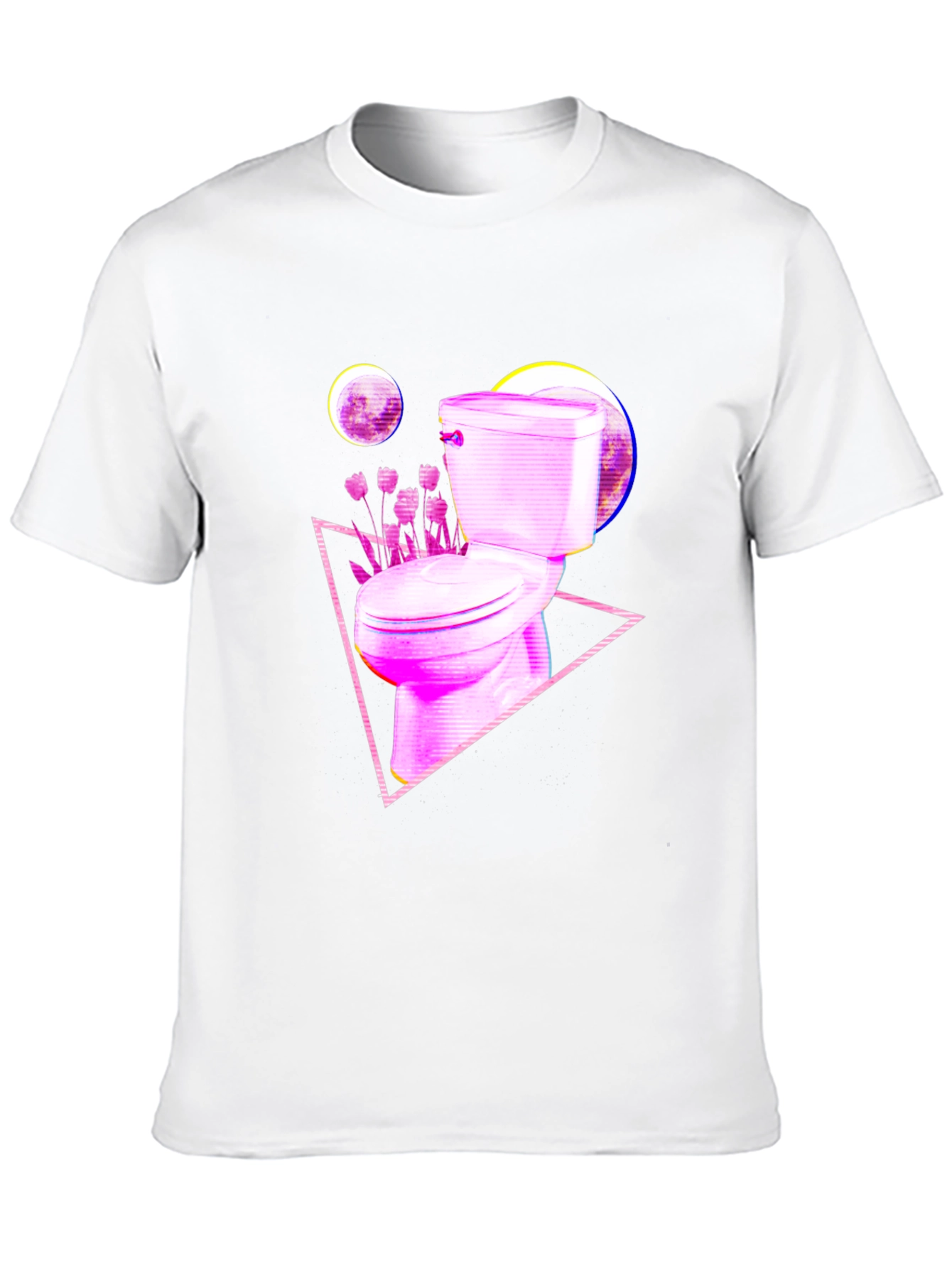 Retro Toilet Graphic Tee - Black