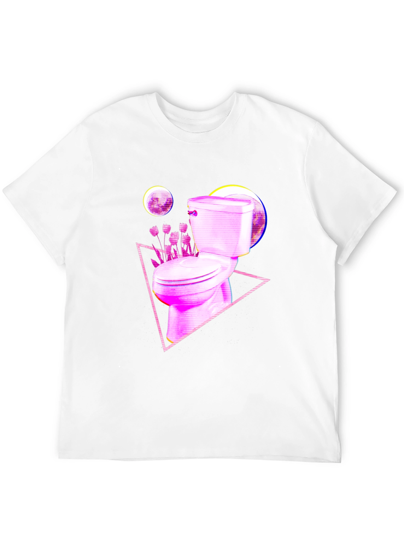 Retro Toilet Graphic Tee - Black