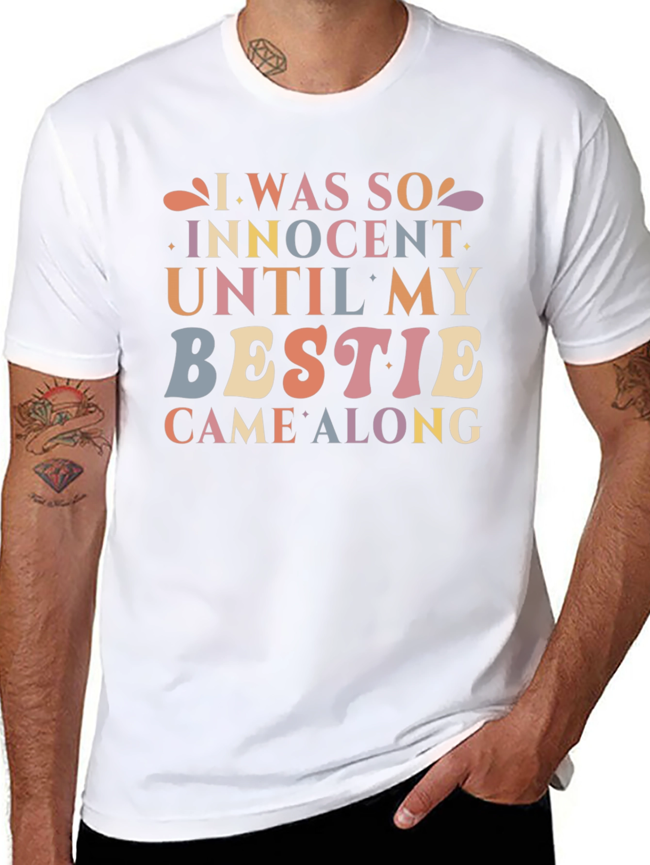 Innocent Until Bestie T-Shirt - Fun Novelty Tee
