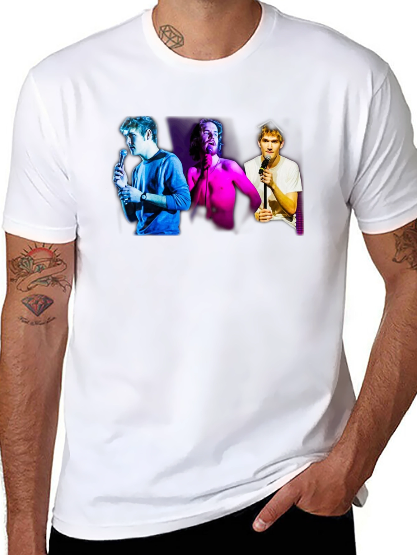 Comedy Trio Graphic T-Shirt - Black