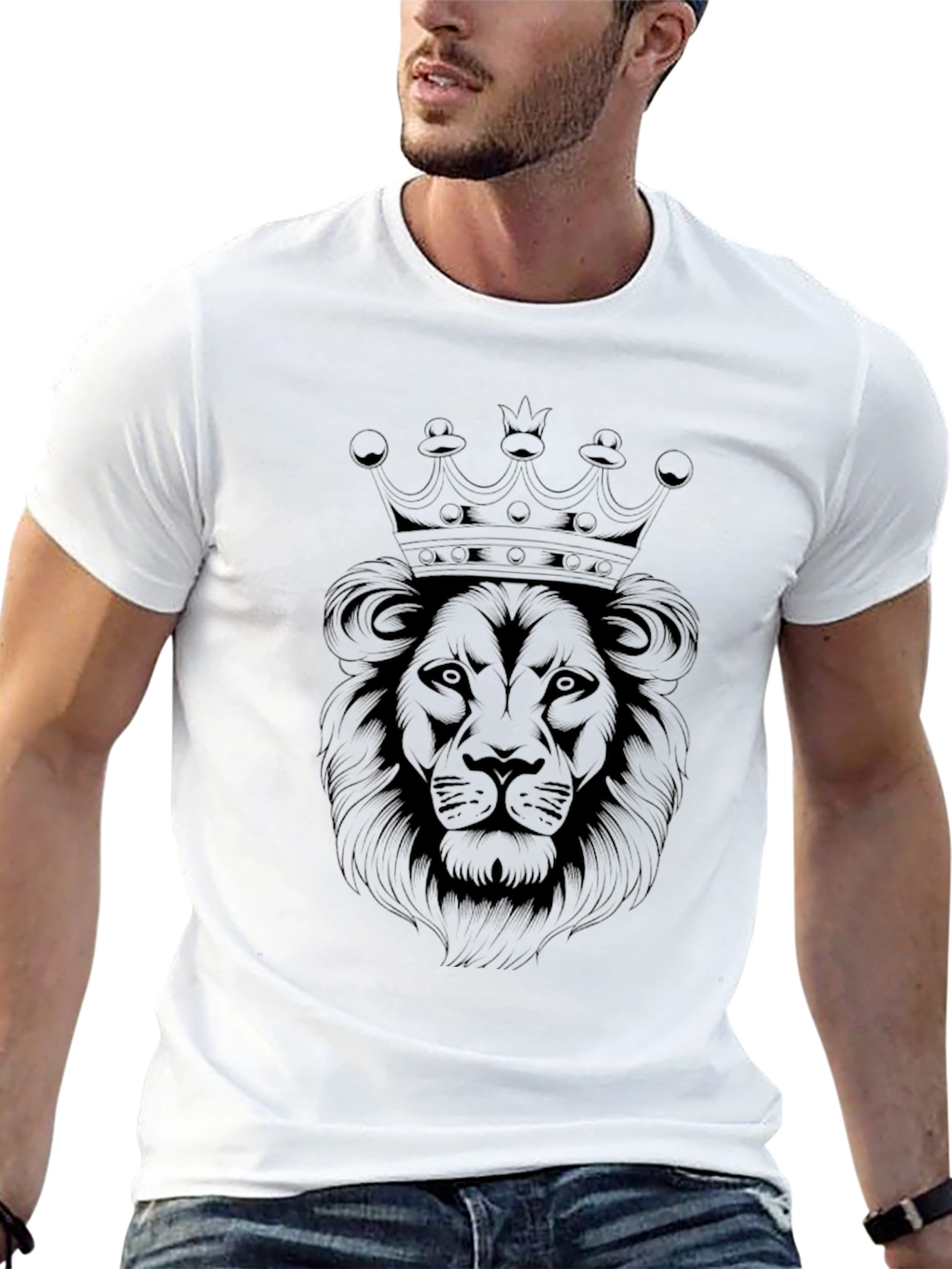 King Lion Graphic Tee - Mens Black T-Shirt