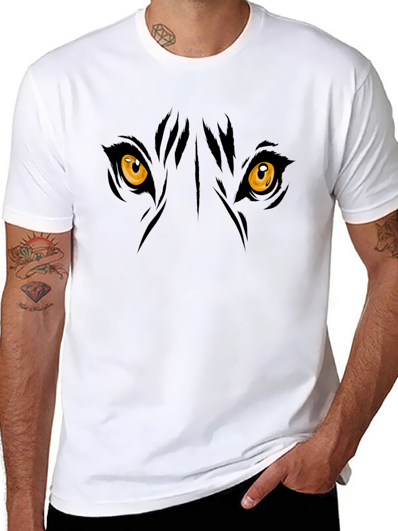 Black Panther Eyes Graphic T-Shirt - Mens Style