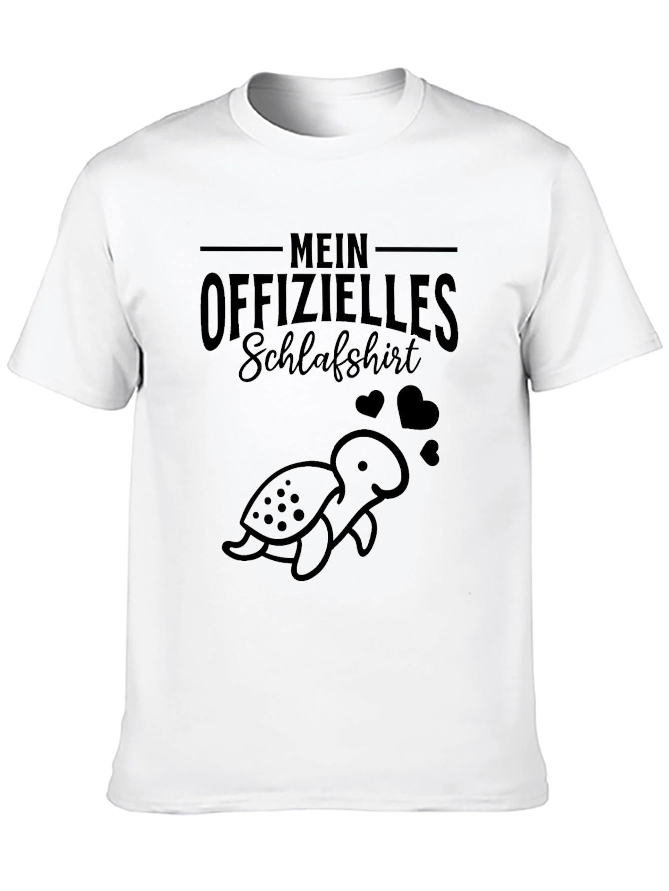 Mens Black Mein Offizielles Schlafshirt Graphic Tee