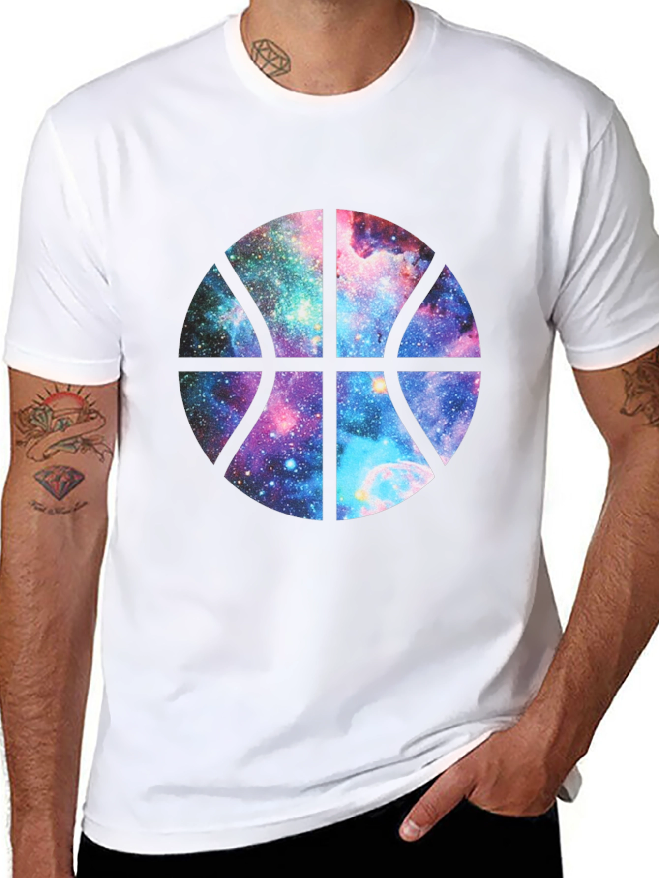 Galaxy Basketball Graphic T-Shirt
