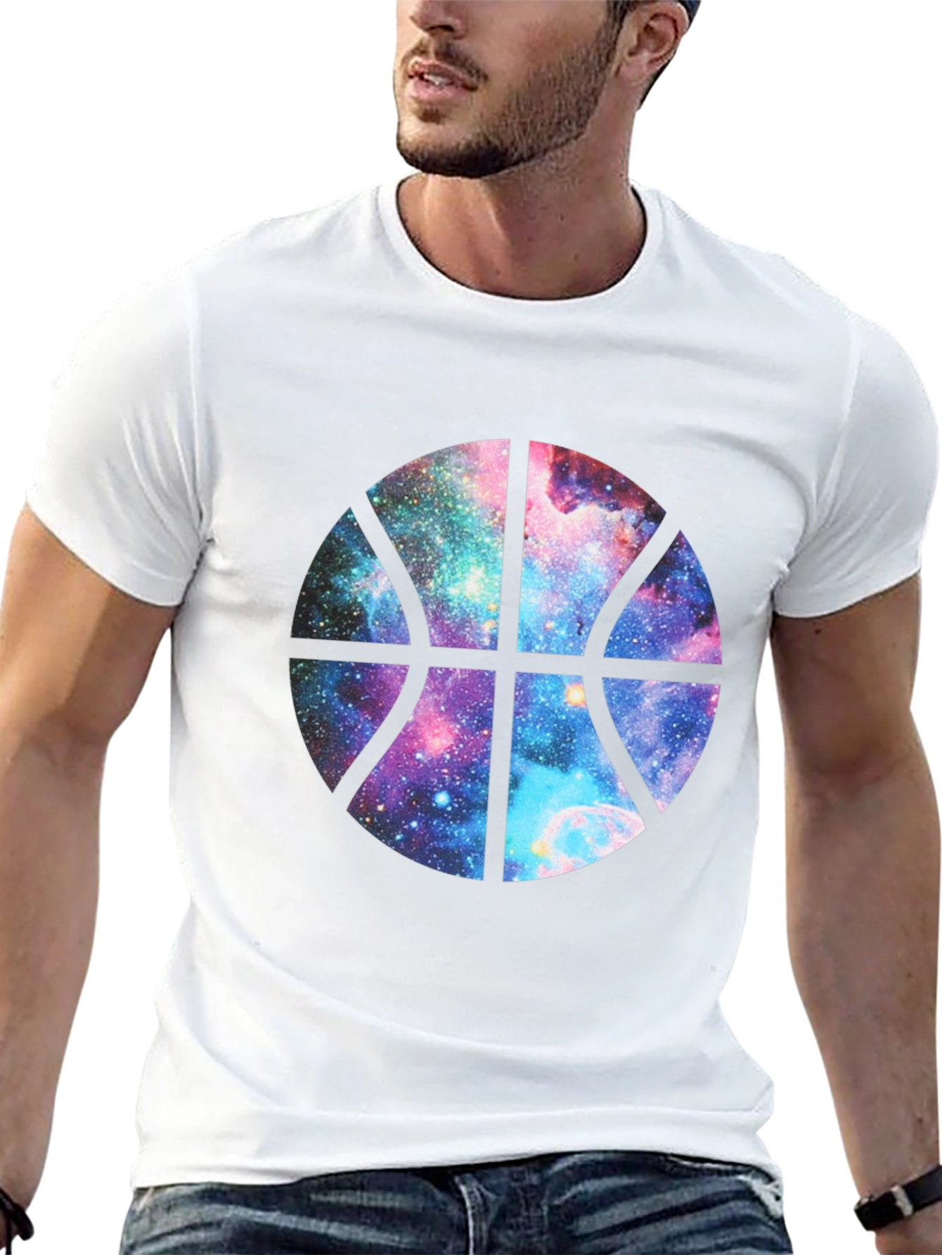 Galaxy Basketball Graphic T-Shirt