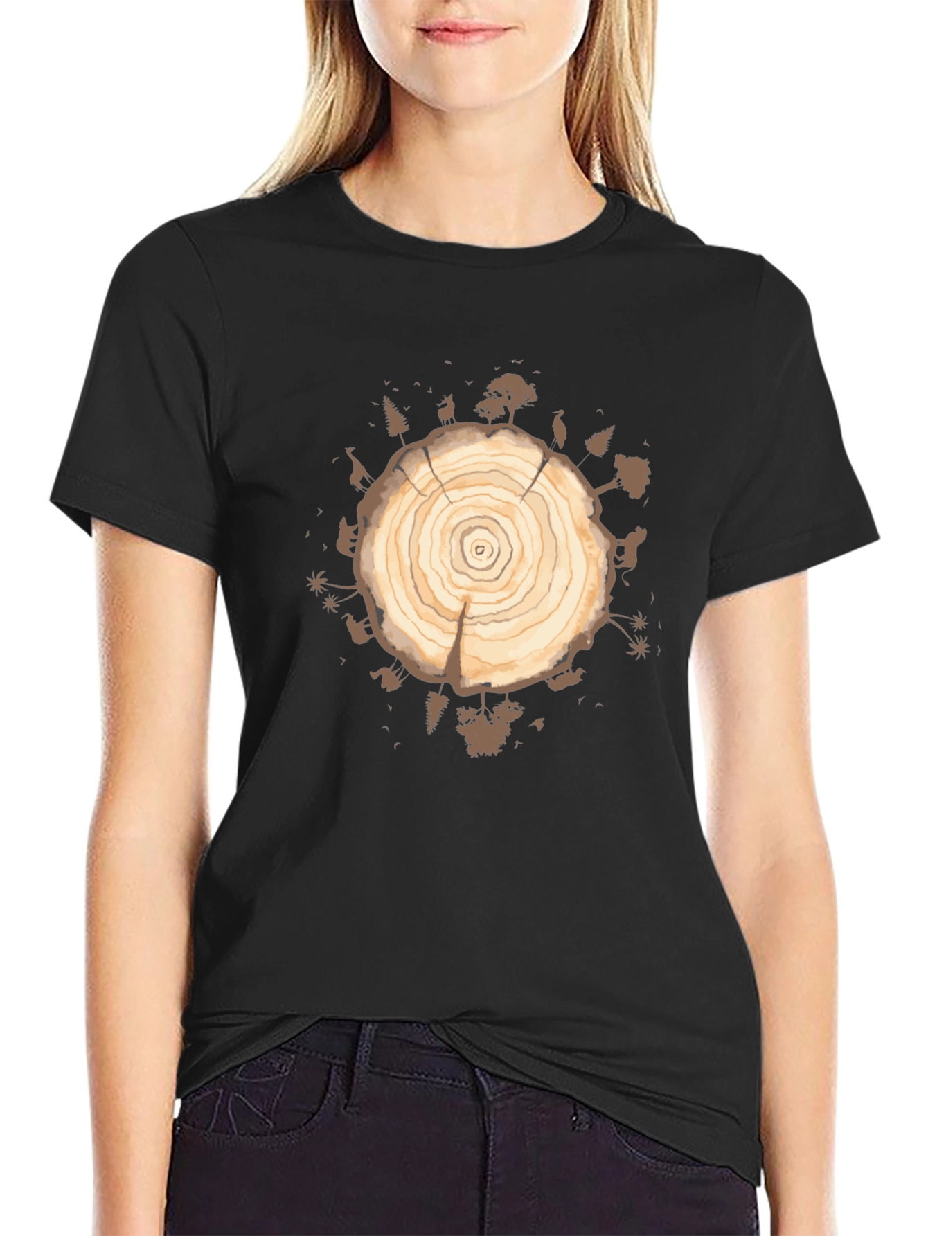 Tree Ring Graphic T-Shirt - Earth Day Apparel