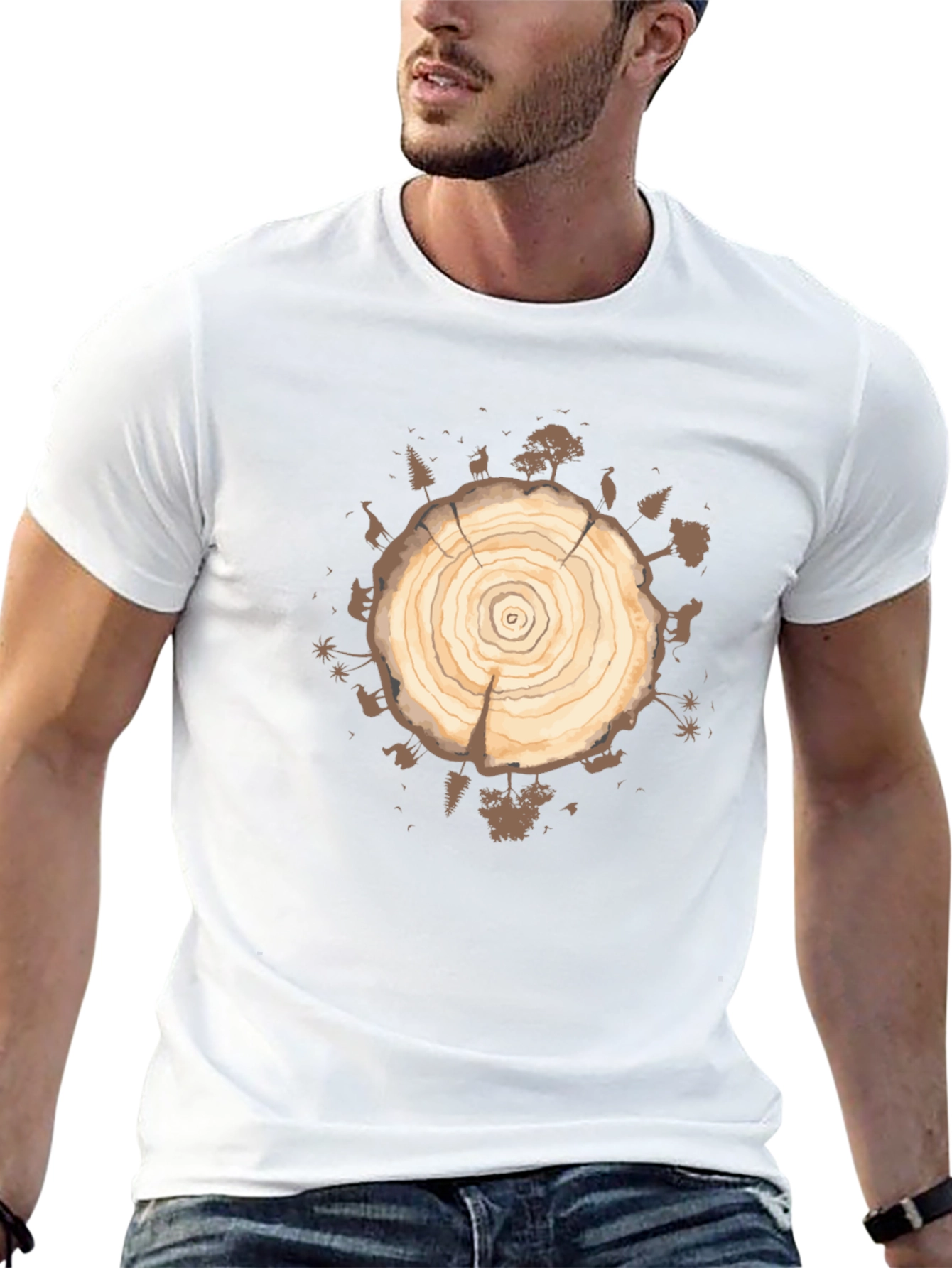 Tree Ring Graphic T-Shirt - Earth Day Apparel