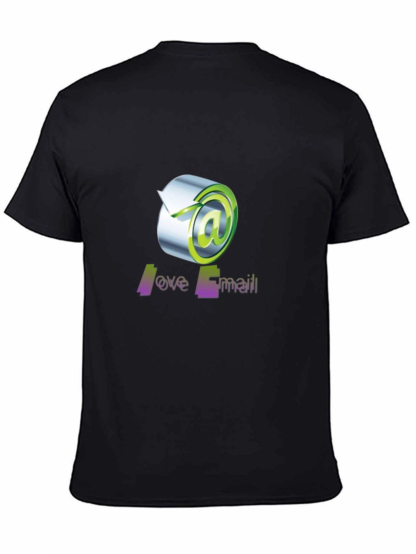 Love Email Graphic Tee - Black Cotton T-Shirt
