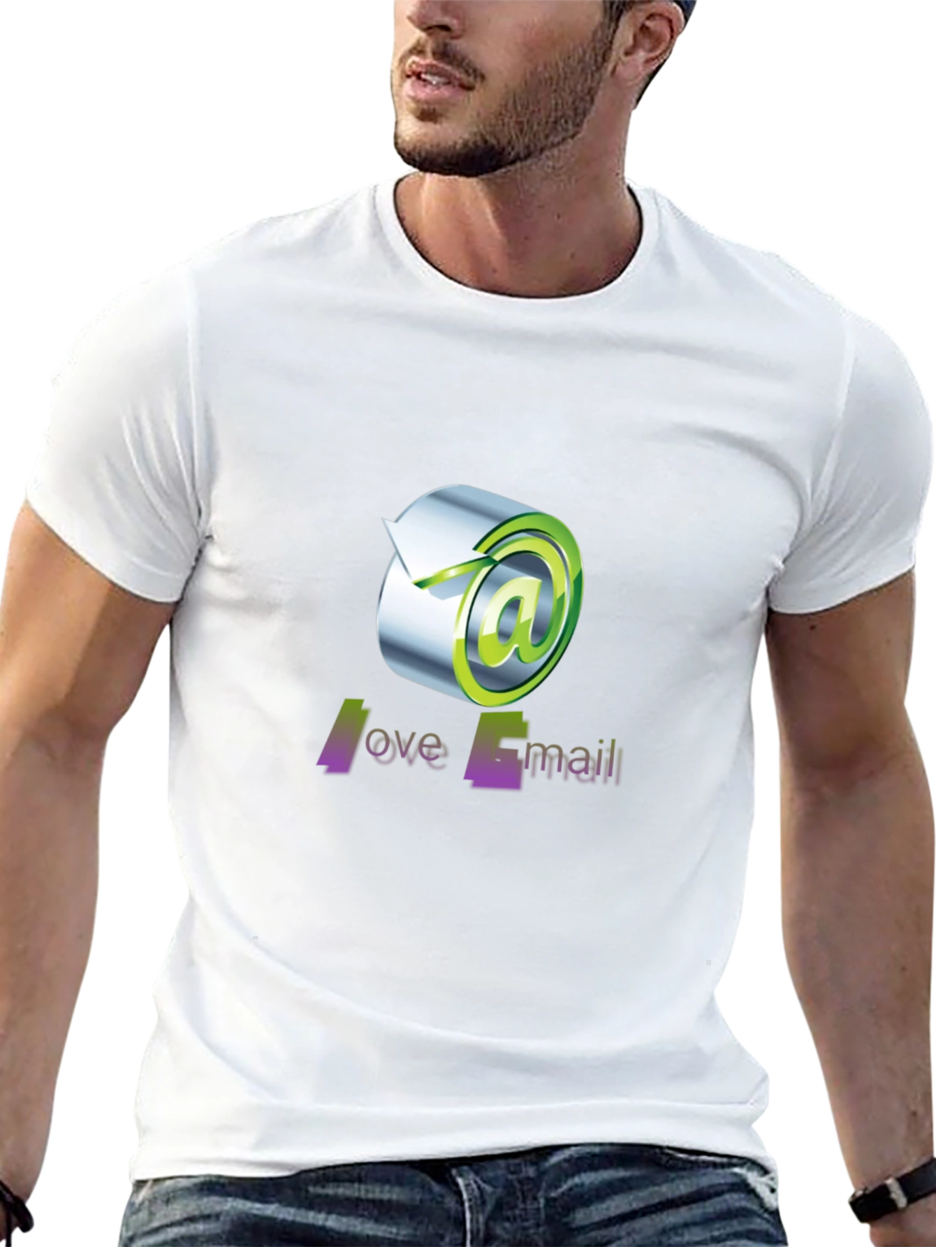 Love Email Graphic Tee - Black Cotton T-Shirt