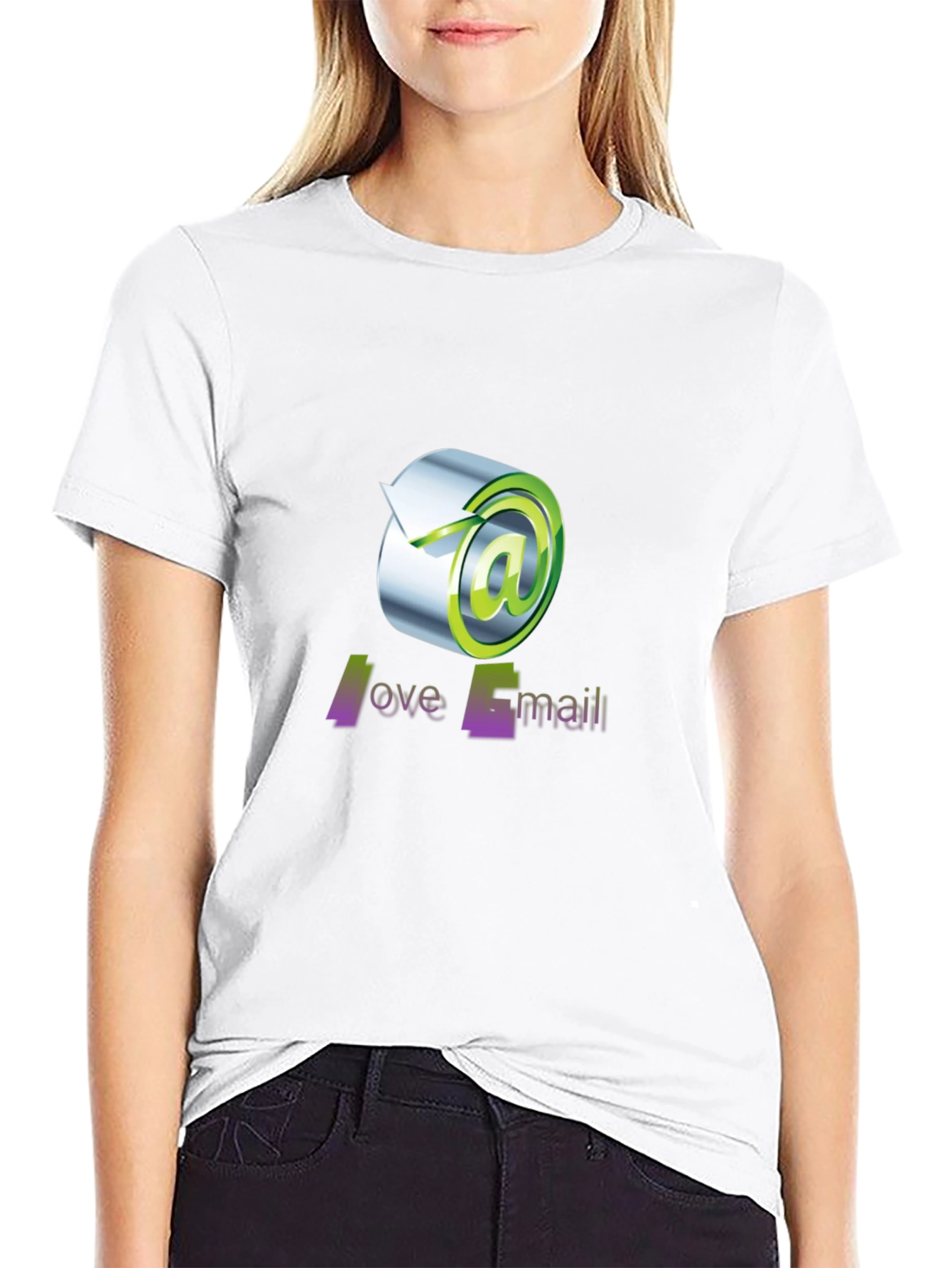 Love Email Graphic Tee - Black Cotton T-Shirt