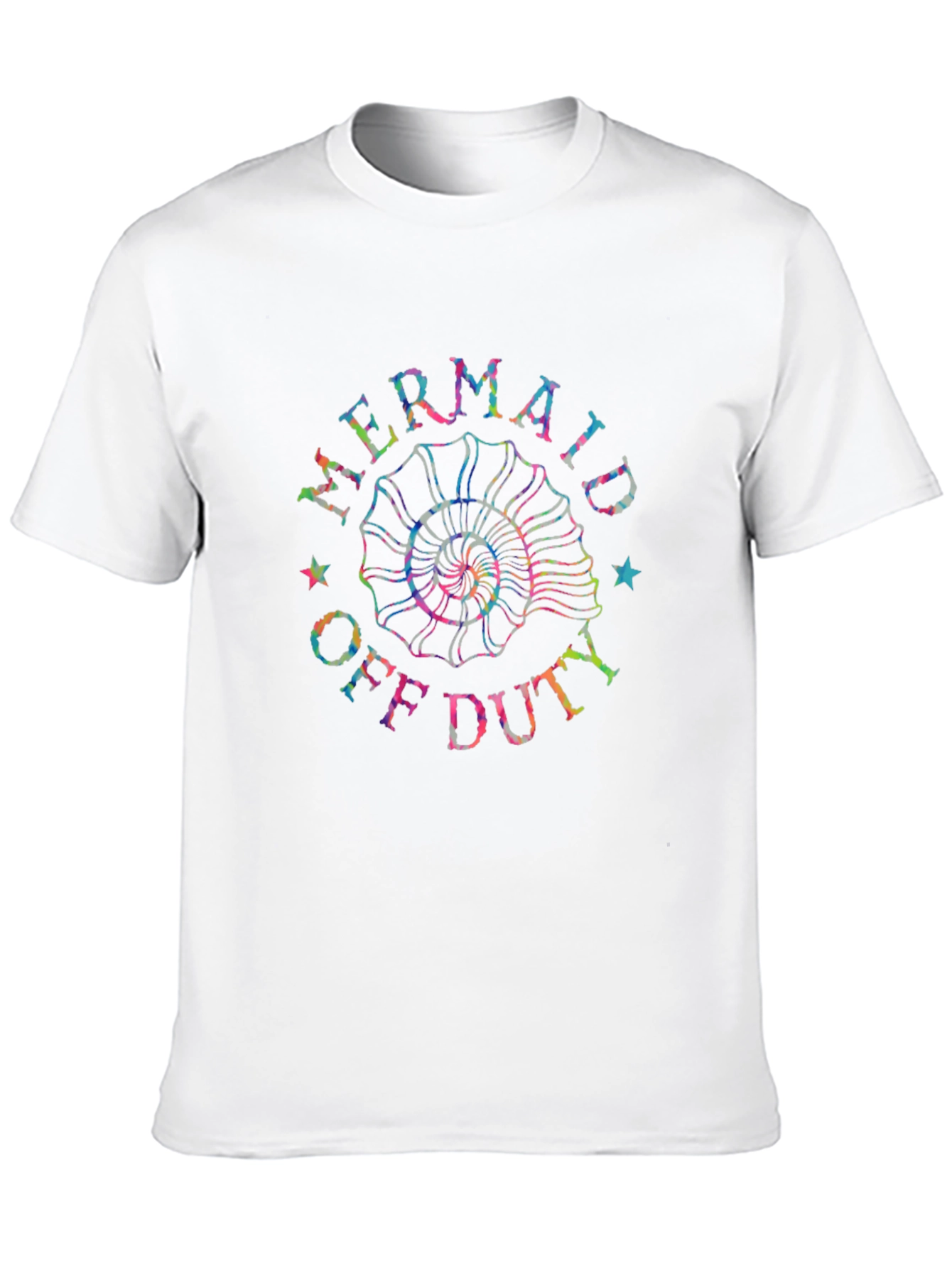 Mermaid Off Duty Graphic Tee - Black