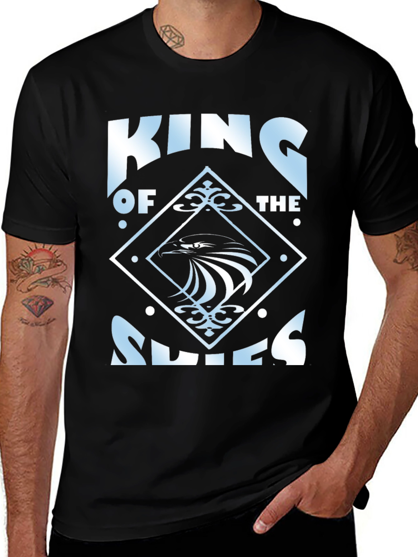 King of Skies Graphic T-Shirt - Black Cotton Tee