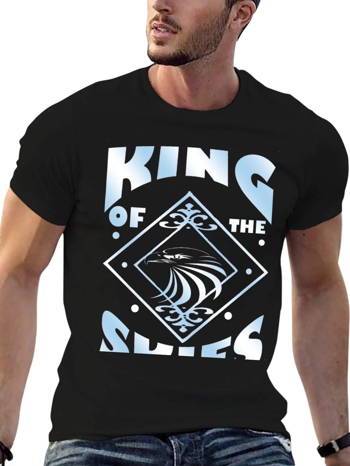 King of Skies Graphic T-Shirt - Black Cotton Tee