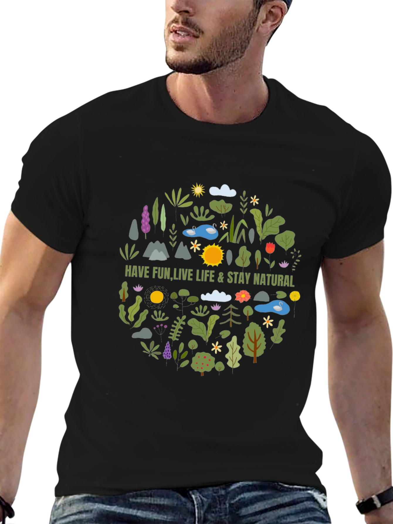 Nature Inspired Graphic T-Shirt