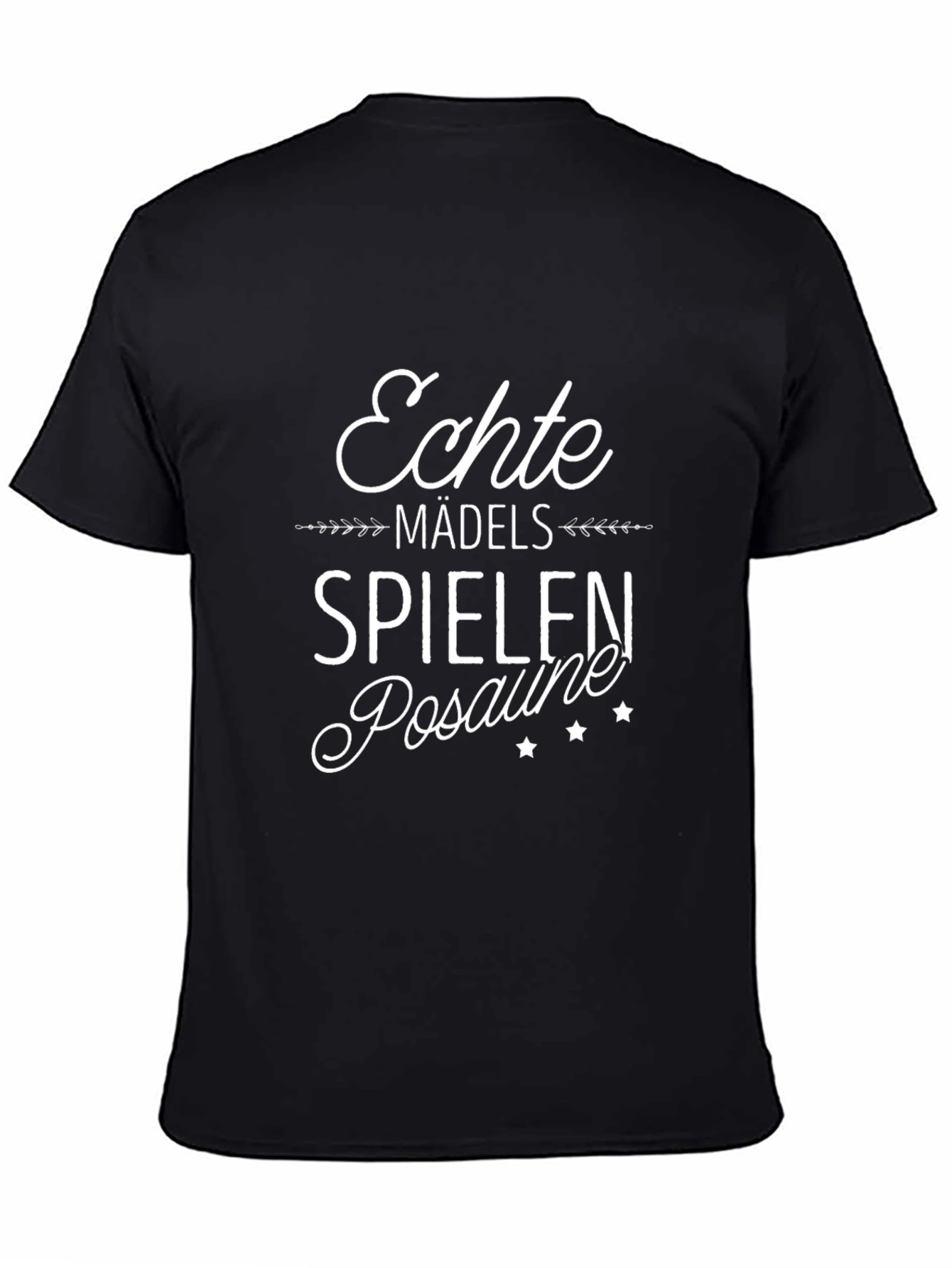 Echte Mädels Spielen Posaune Black T-Shirt