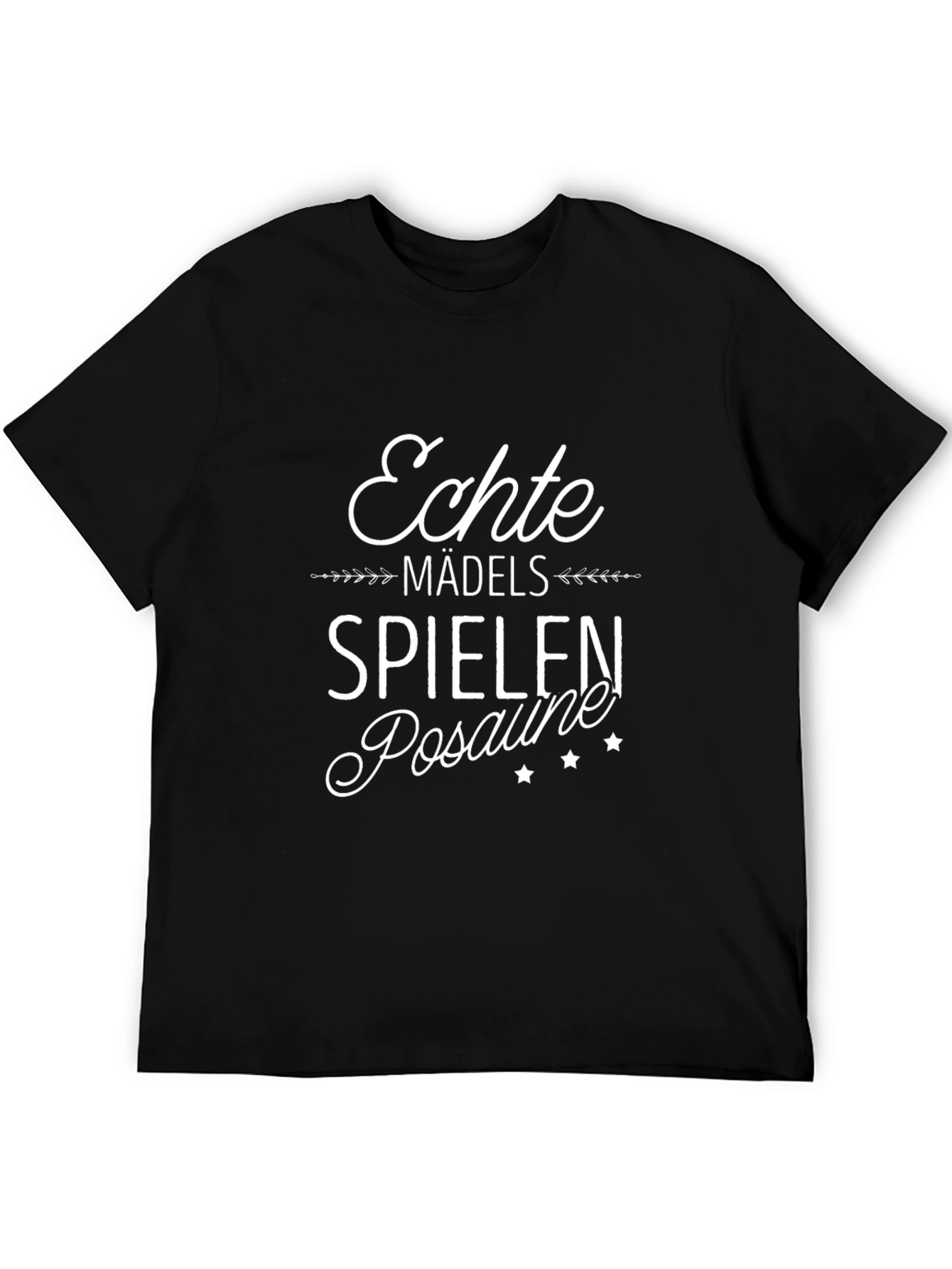Echte Mädels Spielen Posaune Black T-Shirt