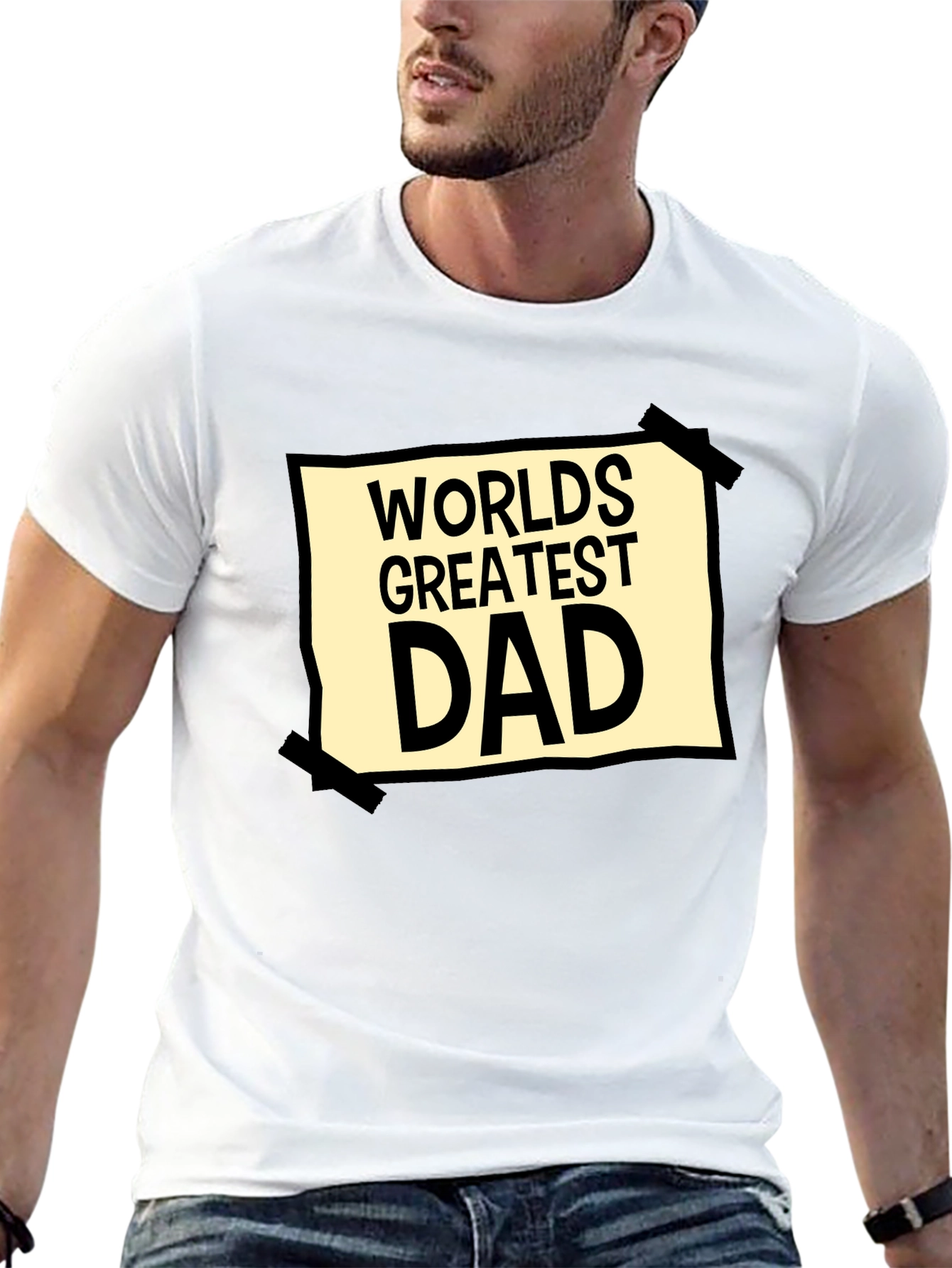 Worlds Greatest Dad Graphic Tee - Black