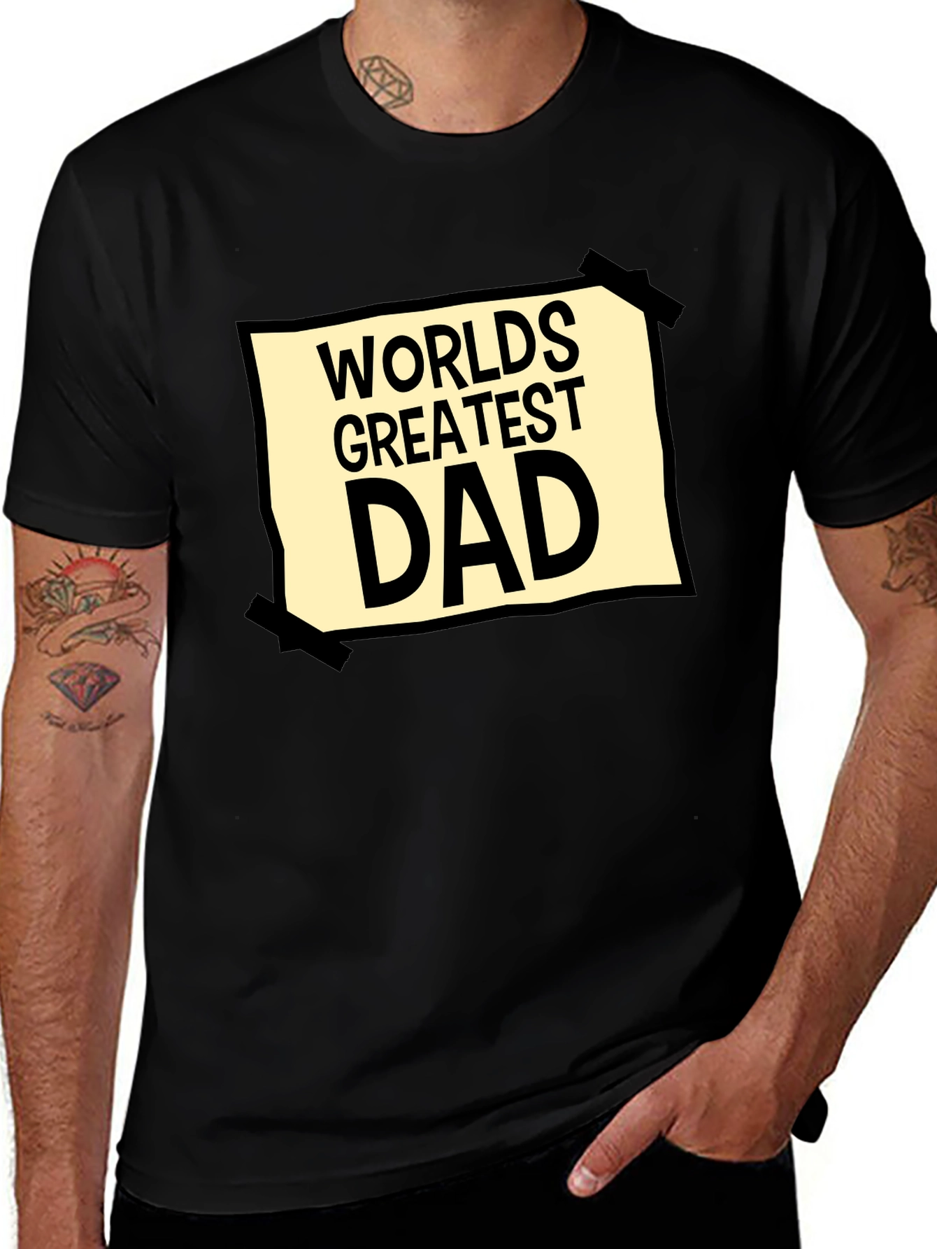 Worlds Greatest Dad Graphic Tee - Black