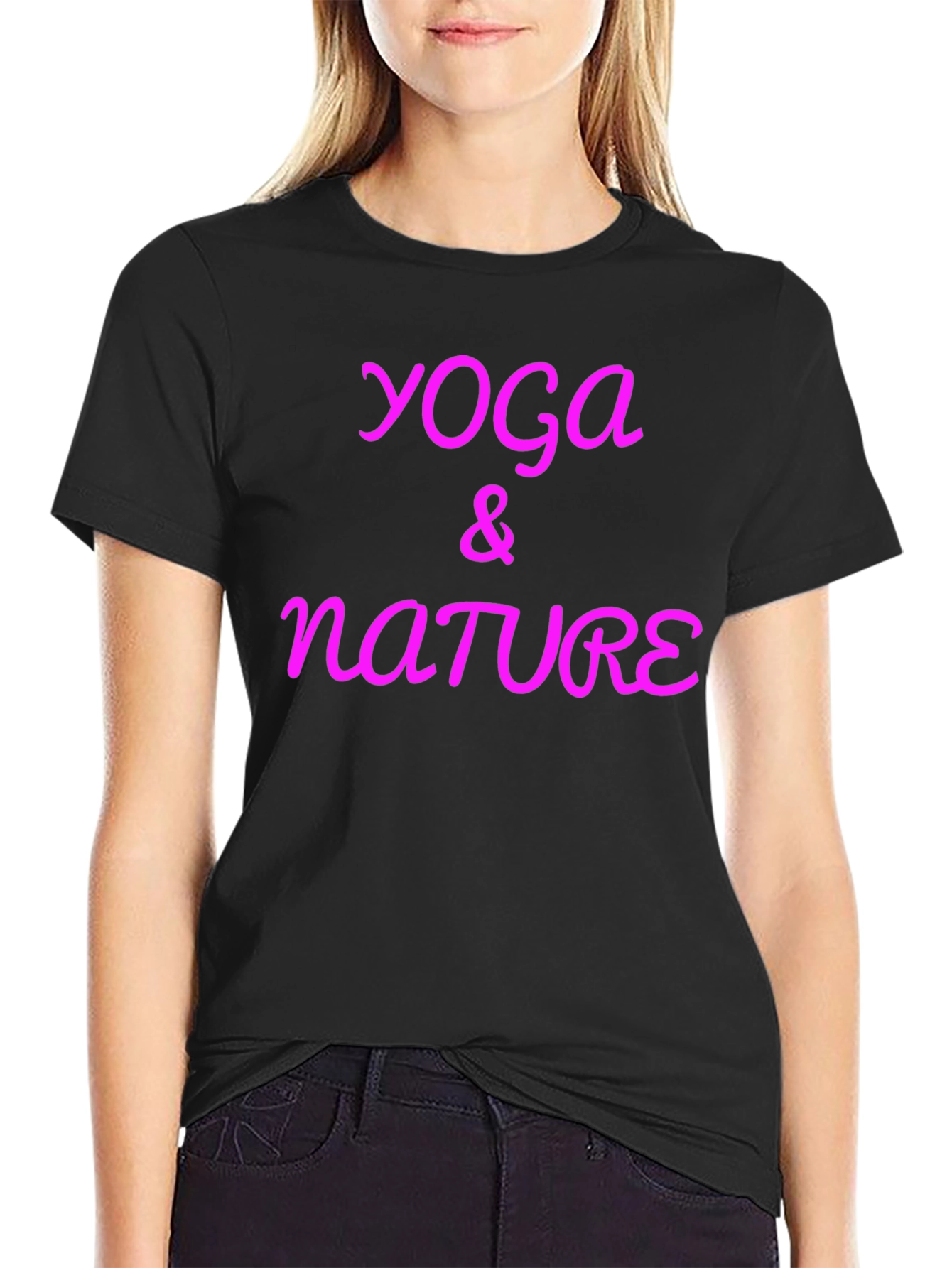 Yoga & Nature Black T-Shirt