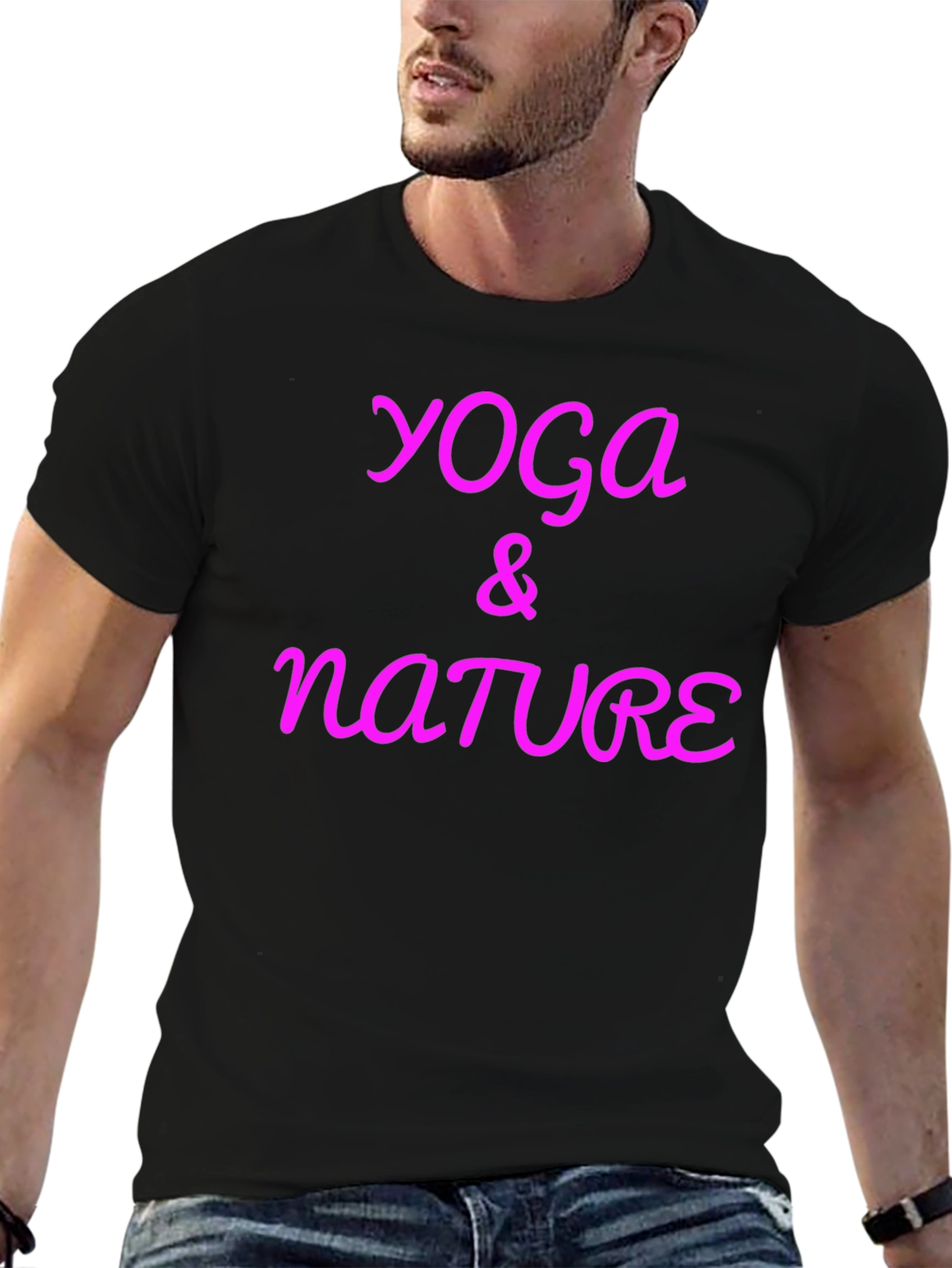 Yoga & Nature Black T-Shirt