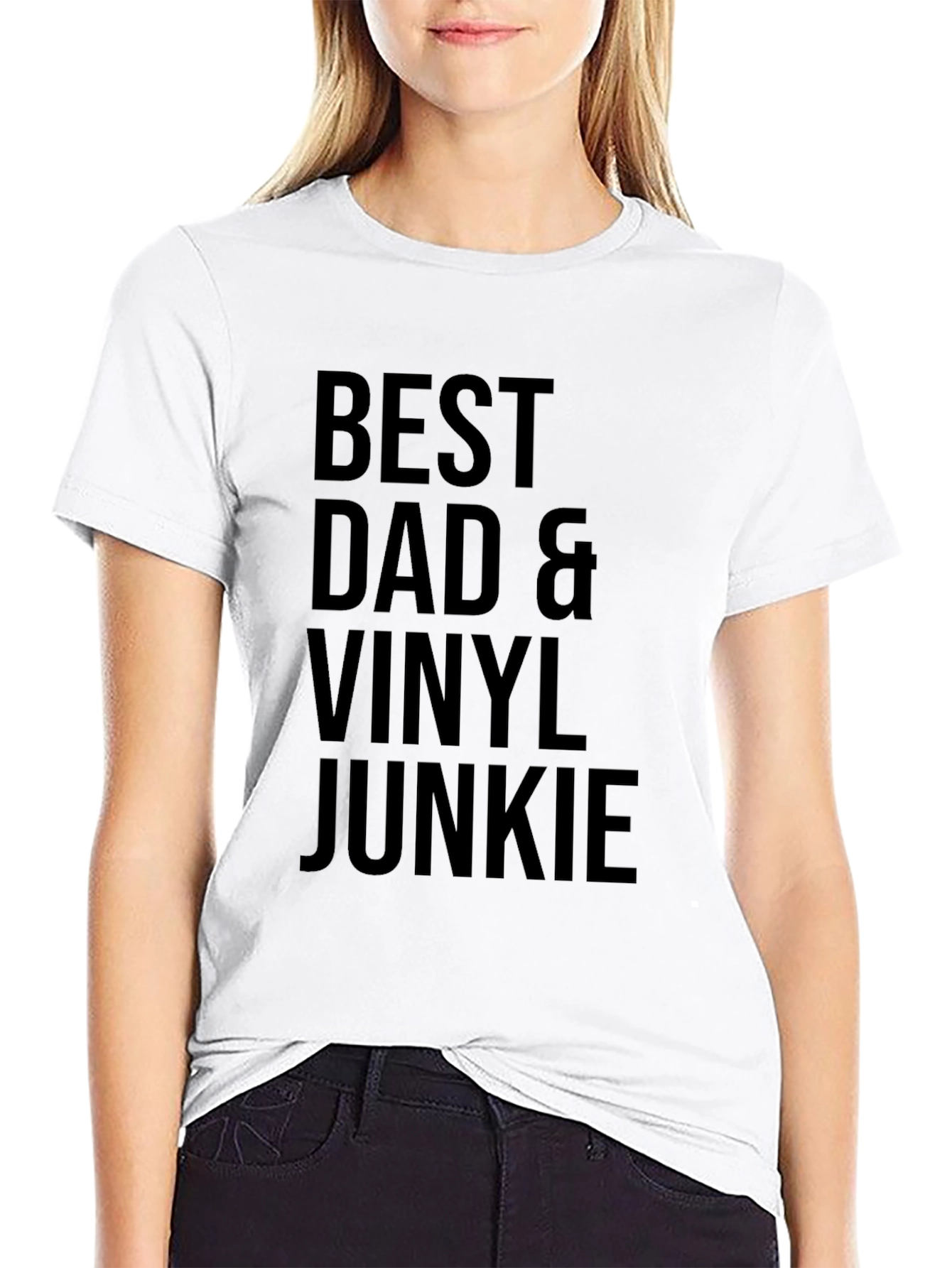 Best Dad & Vinyl Junkie T-Shirt - Black