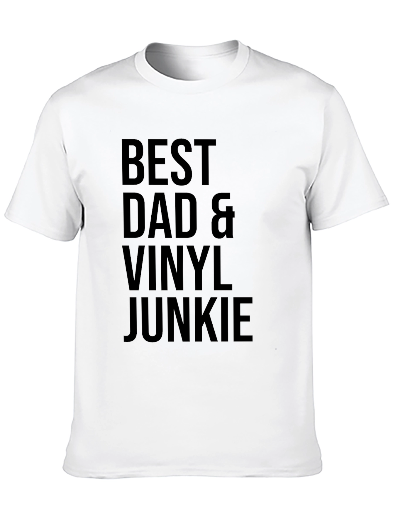 Best Dad & Vinyl Junkie T-Shirt - Black