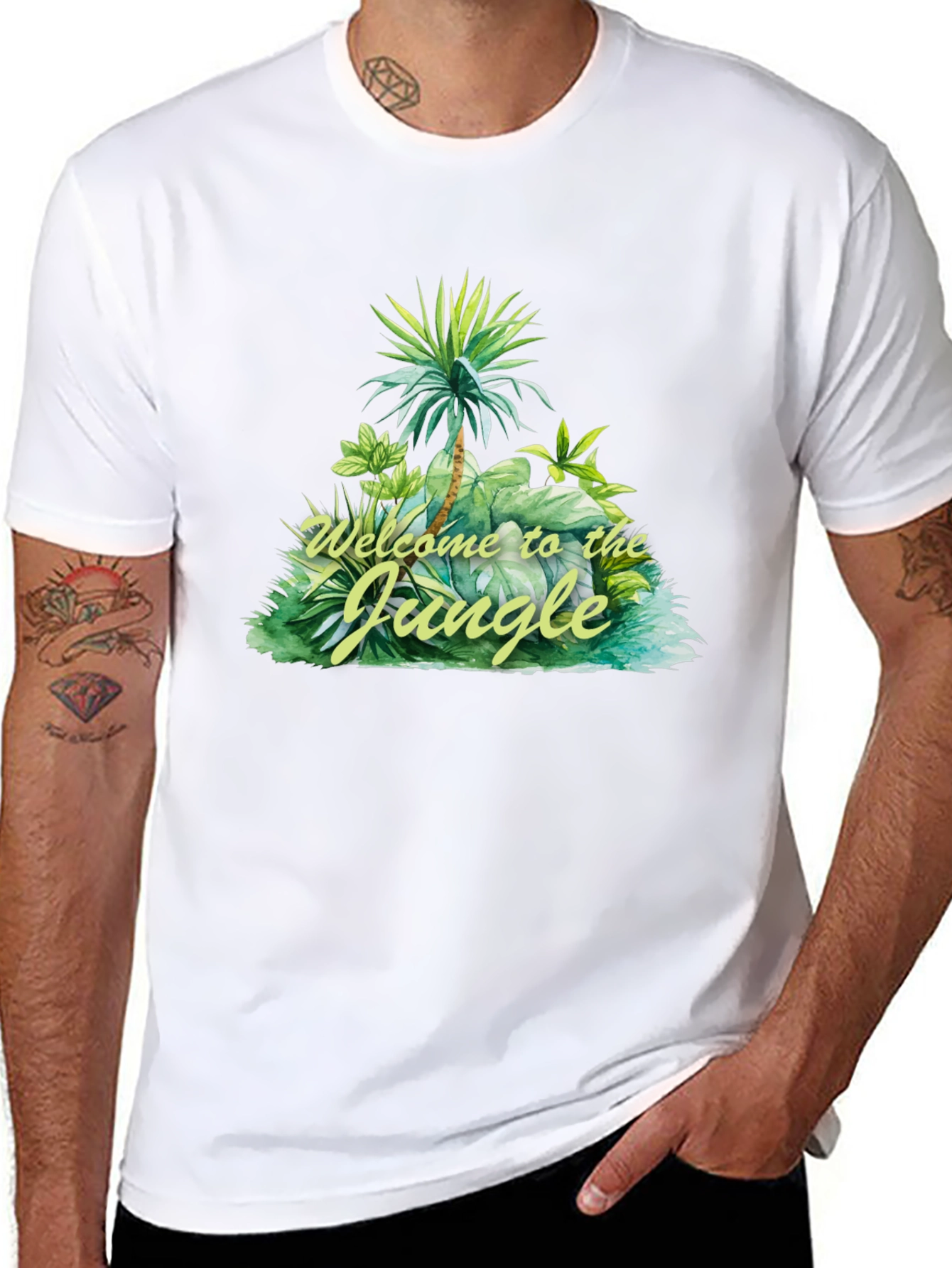 Welcome to the Jungle T-Shirt - Tropical Design