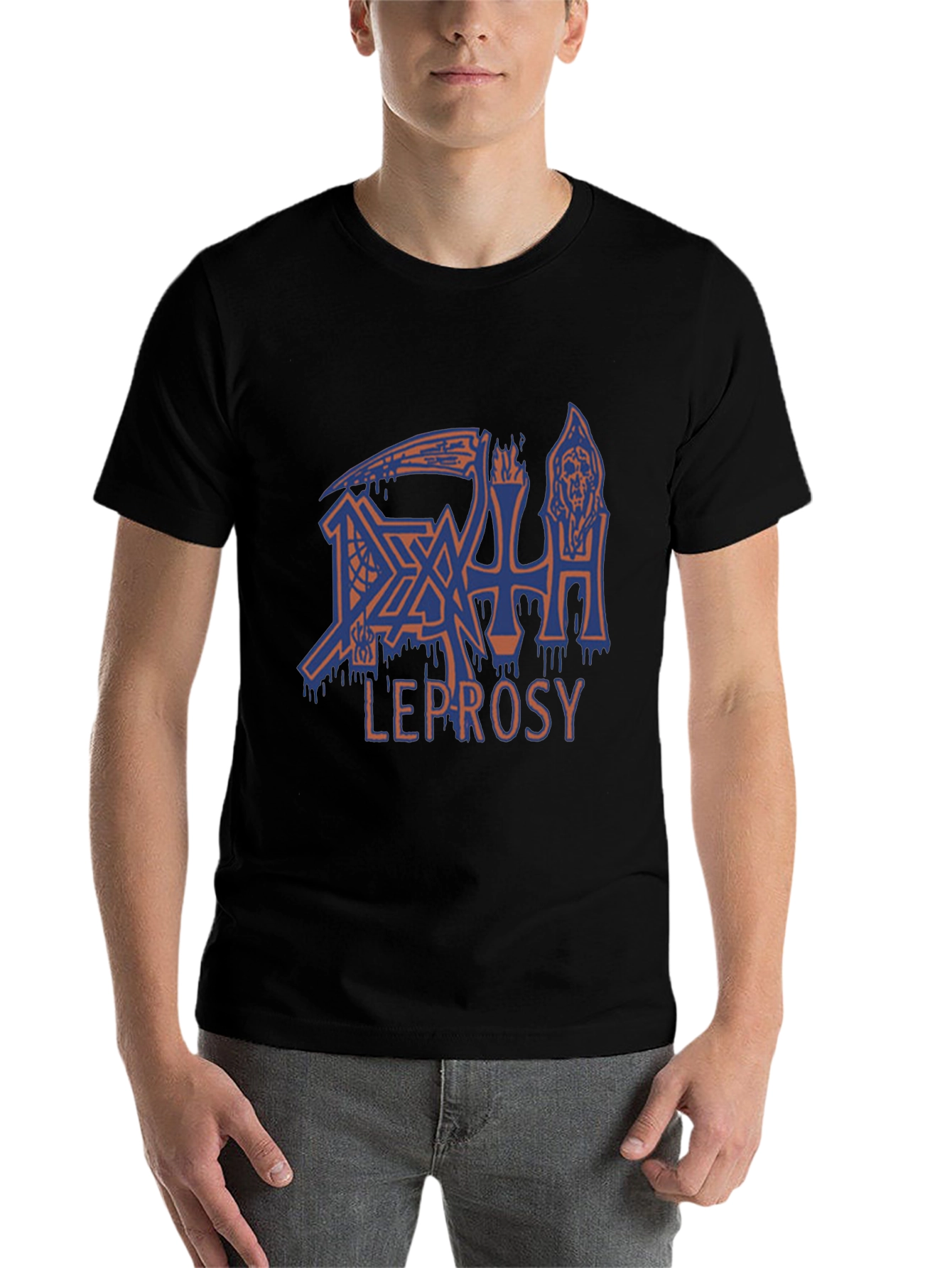 Death Leprosy Graphic T-Shirt - Black