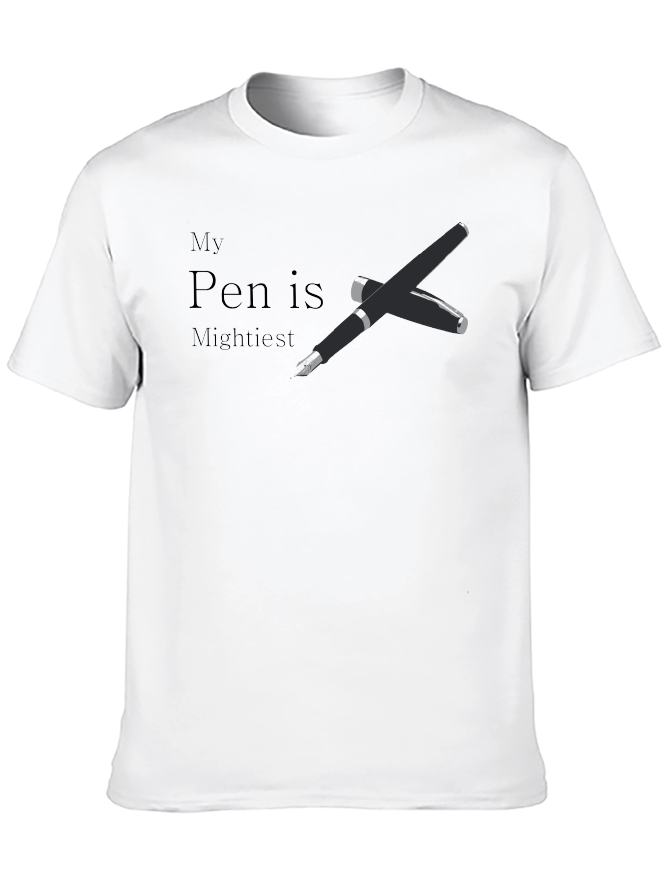 My Pen is Mightiest Black Graphic Tee