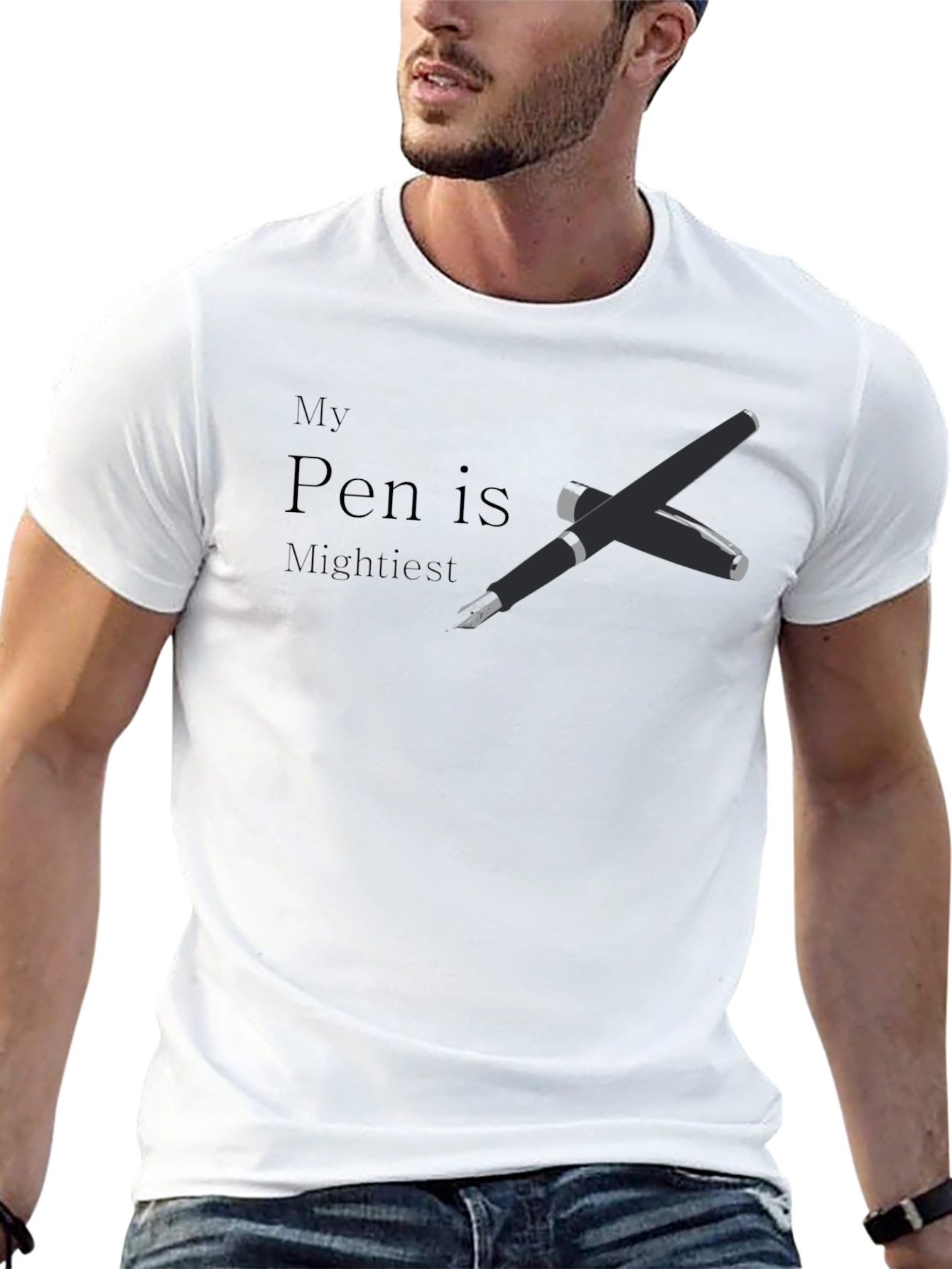 My Pen is Mightiest Black Graphic Tee