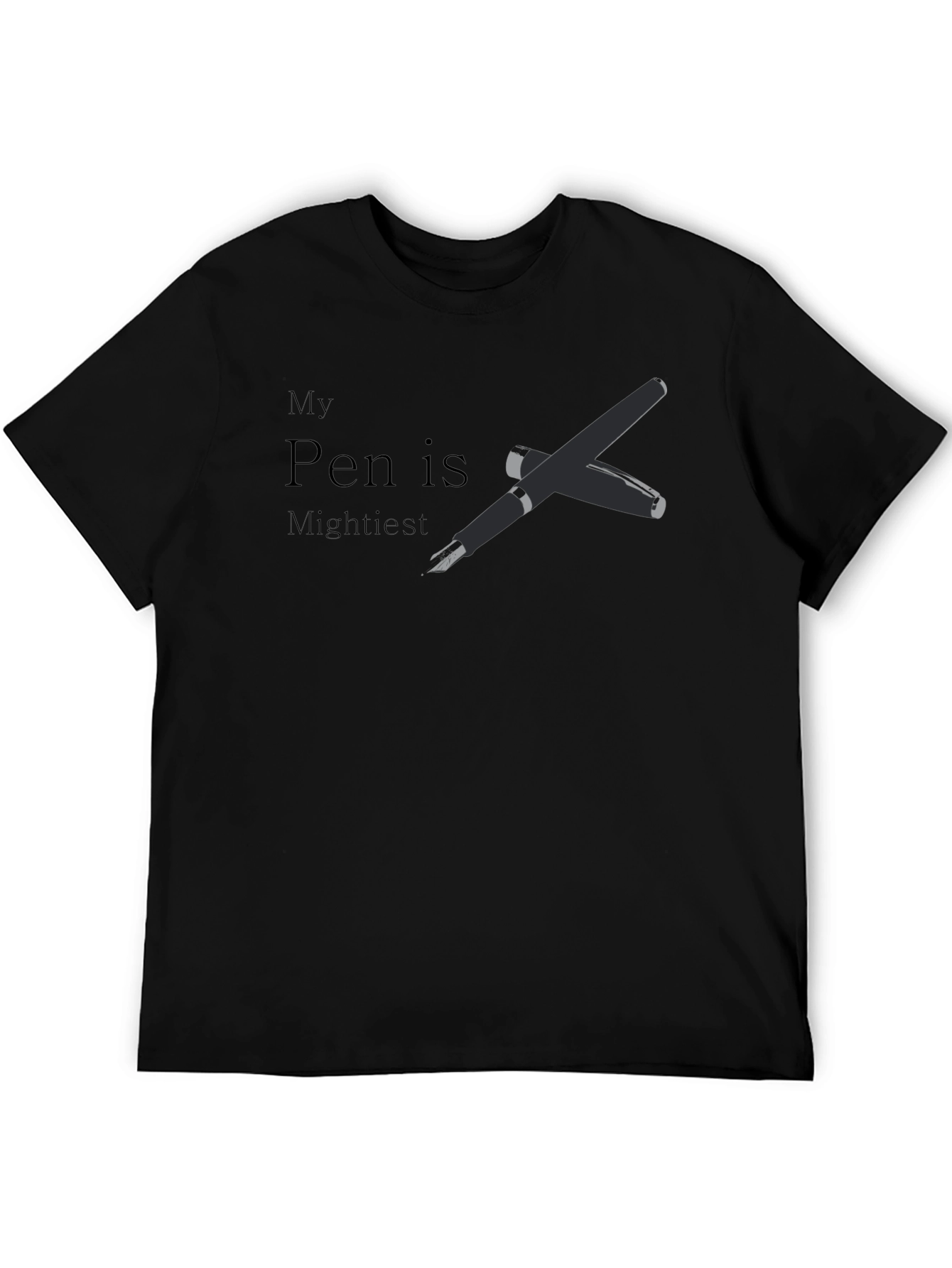 My Pen is Mightiest Black Graphic Tee