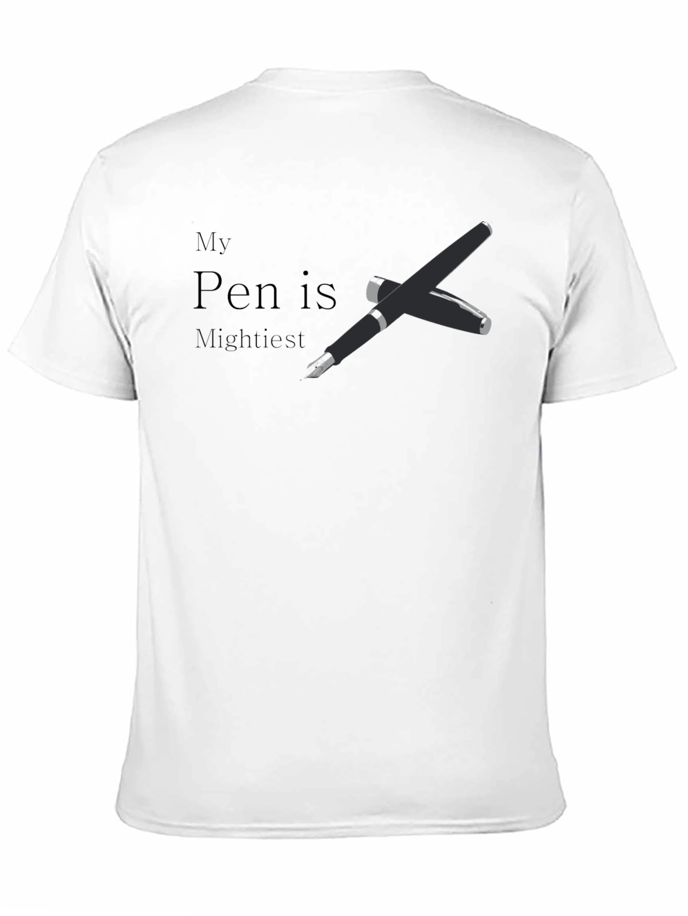 My Pen is Mightiest Black Graphic Tee