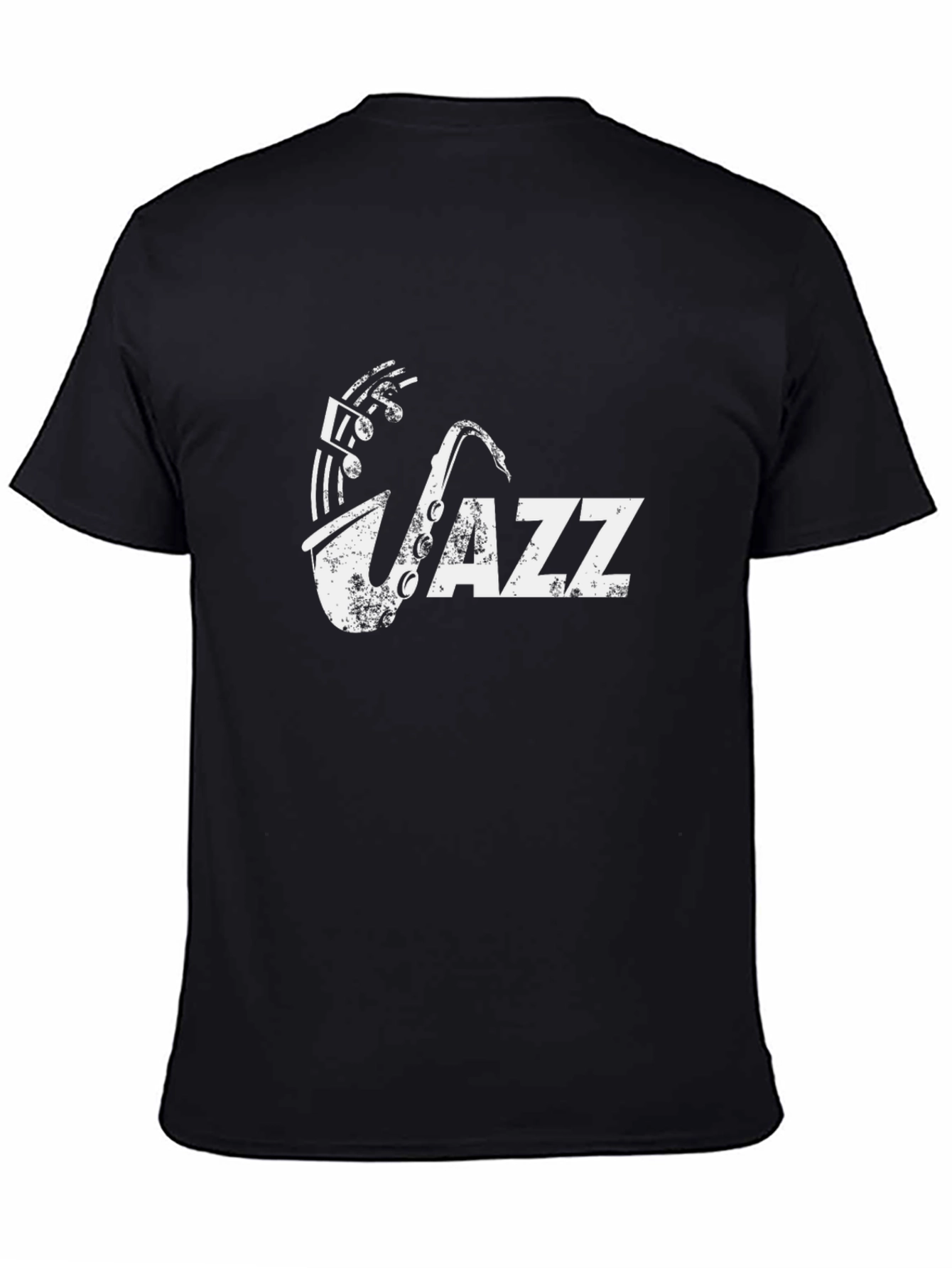 Mens Black Jazz Saxophone Graphic Tee