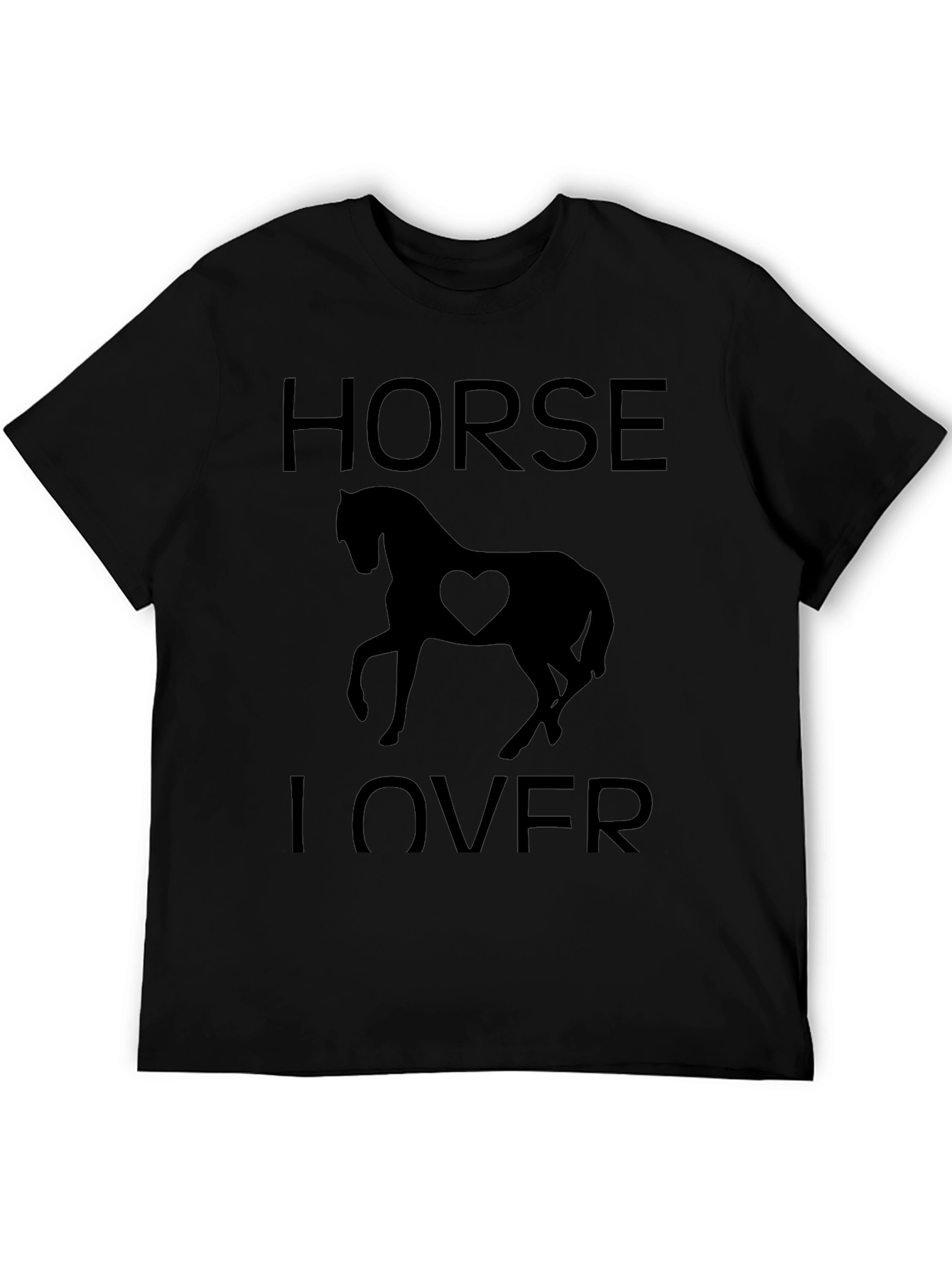 Horse Lover T-Shirt Black Graphic Tee