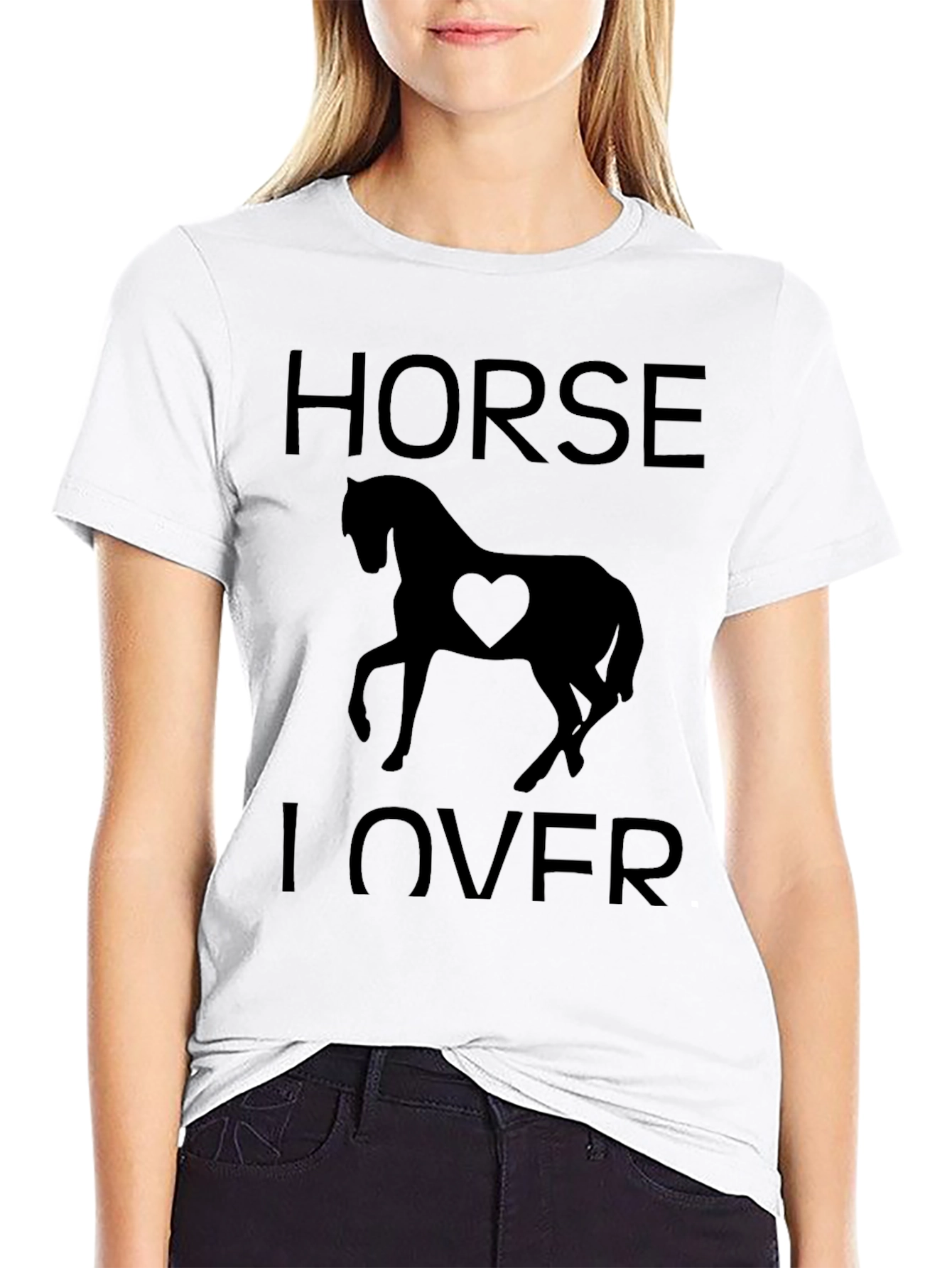 Horse Lover T-Shirt Black Graphic Tee