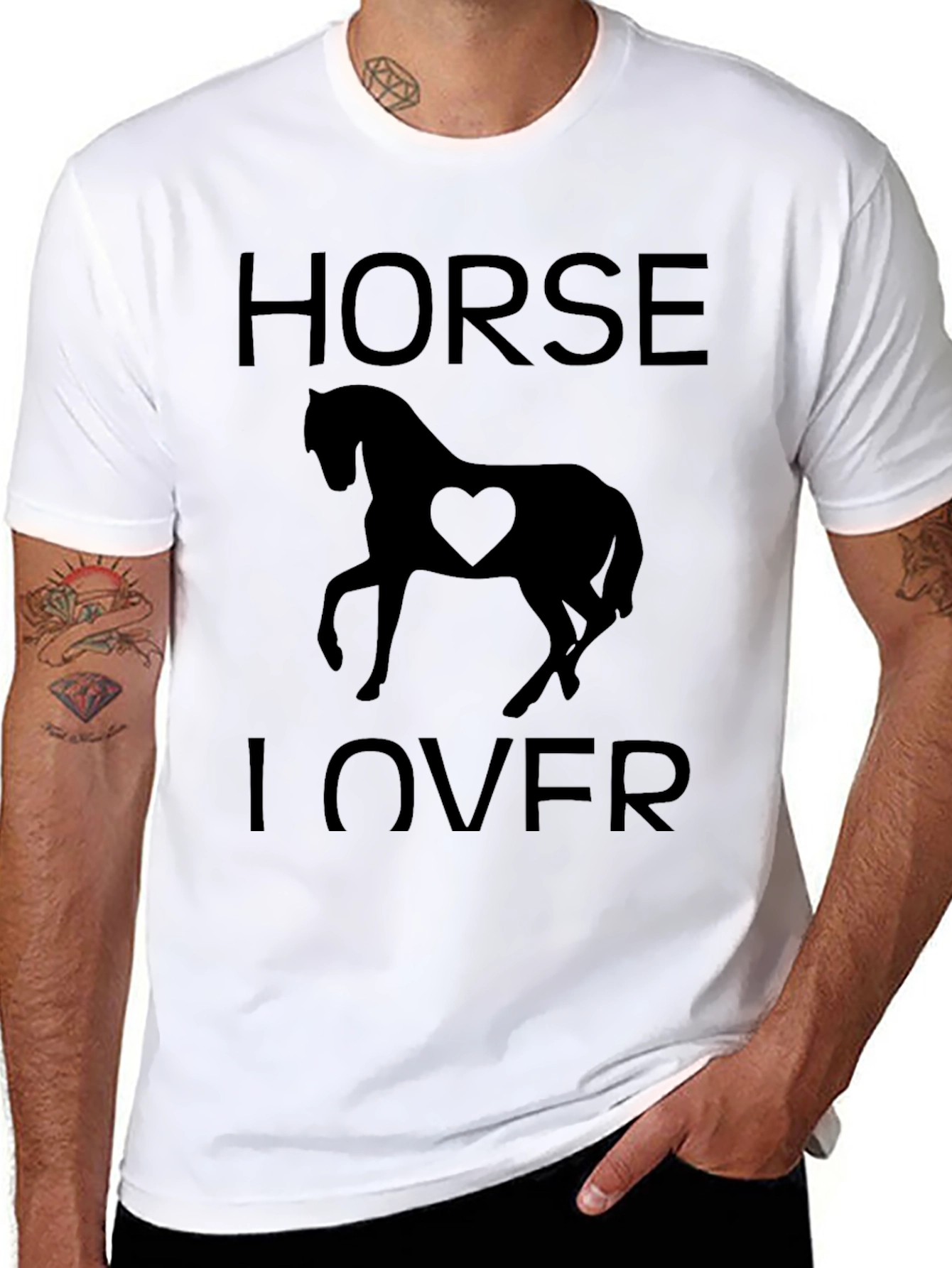 Horse Lover T-Shirt Black Graphic Tee