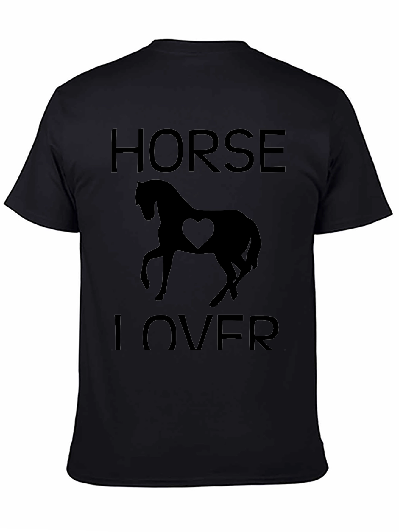 Horse Lover T-Shirt Black Graphic Tee