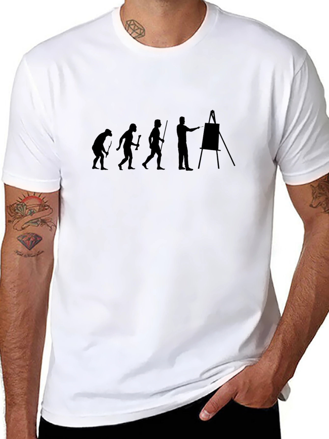 Artist Evolution Graphic T-Shirt - Black