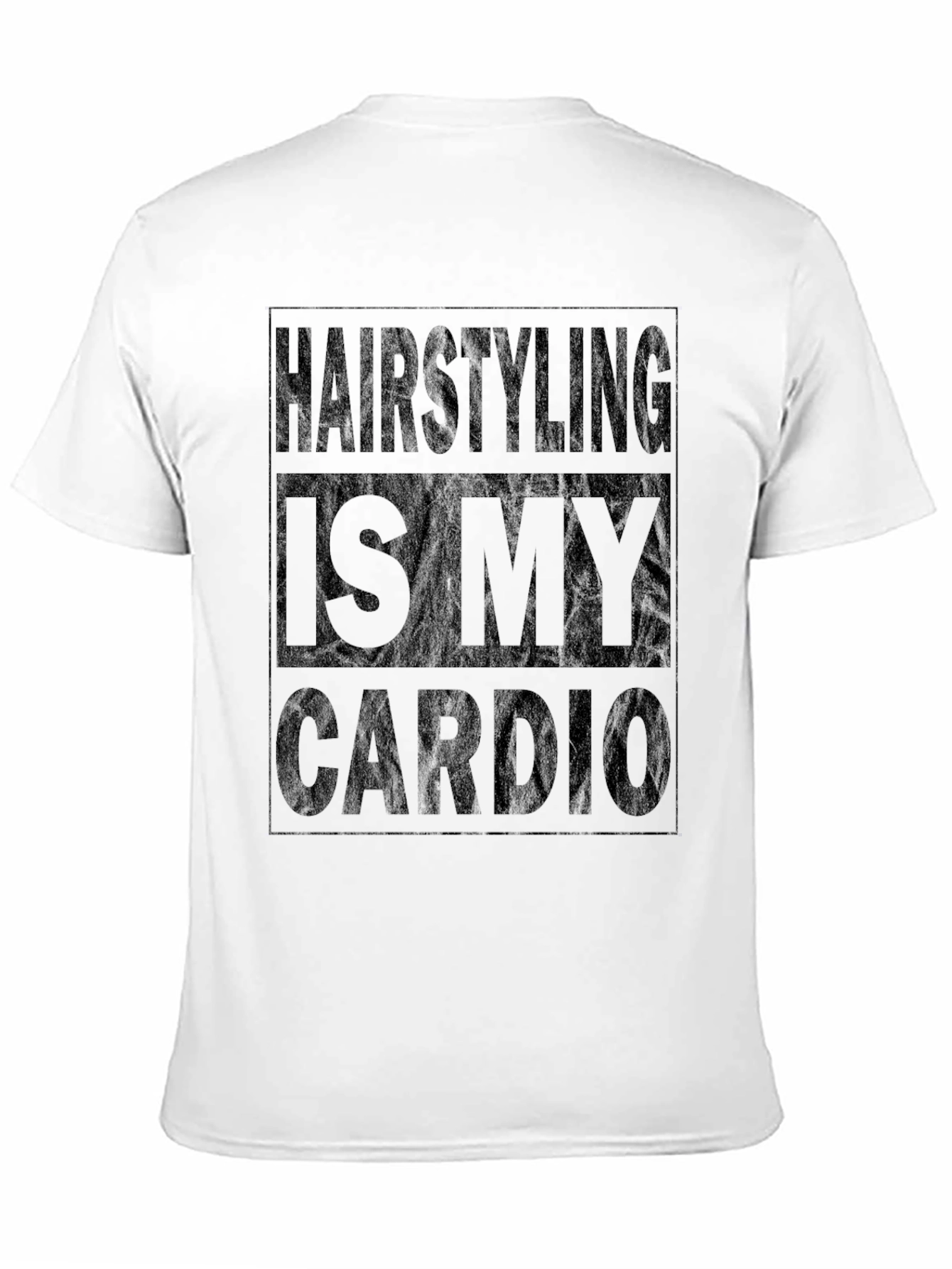 Hairstyling Is My Cardio Black Graphic Tee